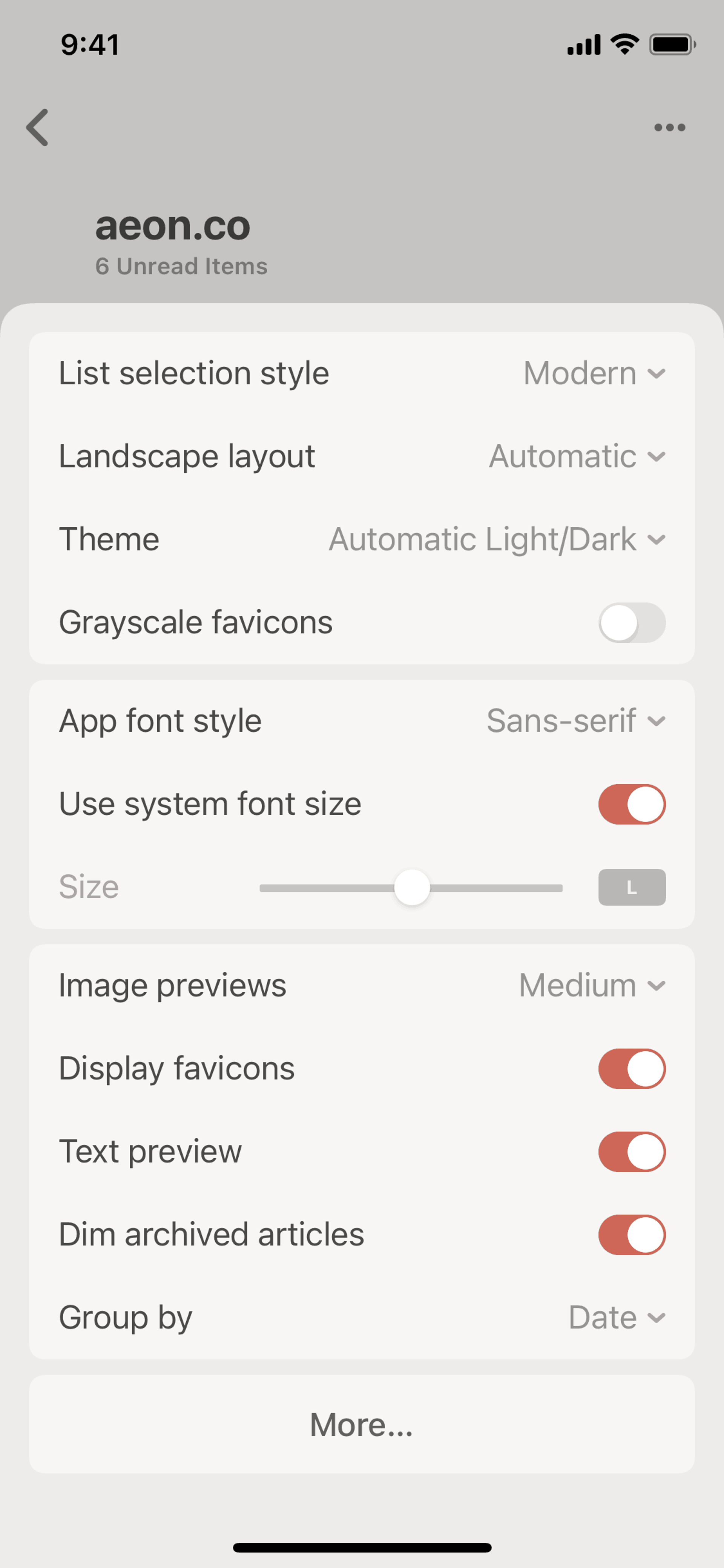 Reeder 5 iOS News interface screenshot 23