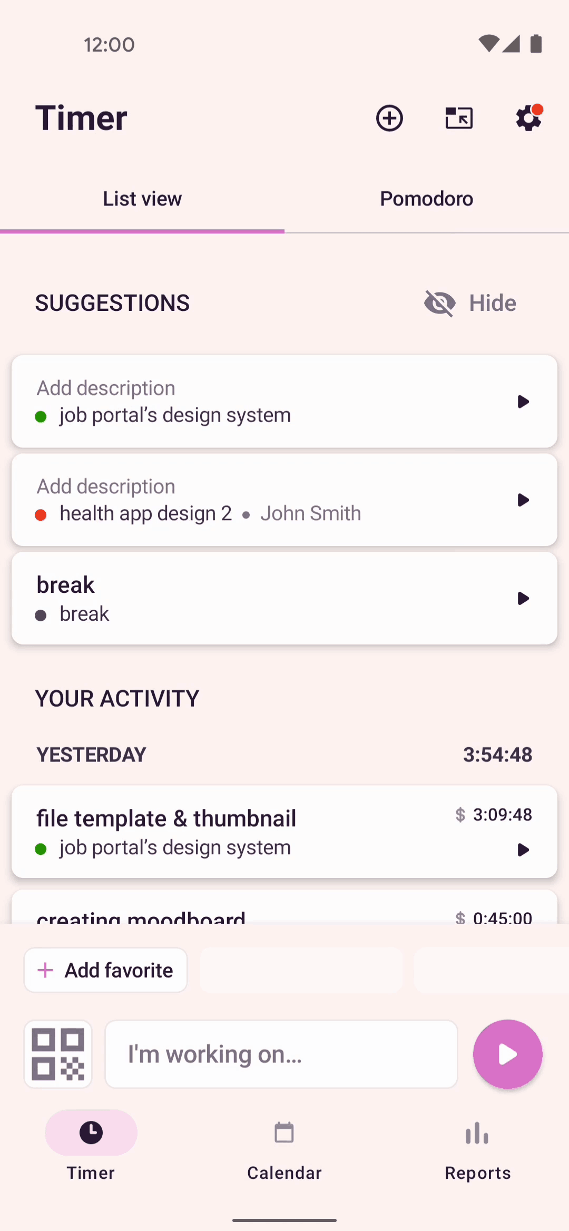 Toggl Track Android Business interface screenshot 14