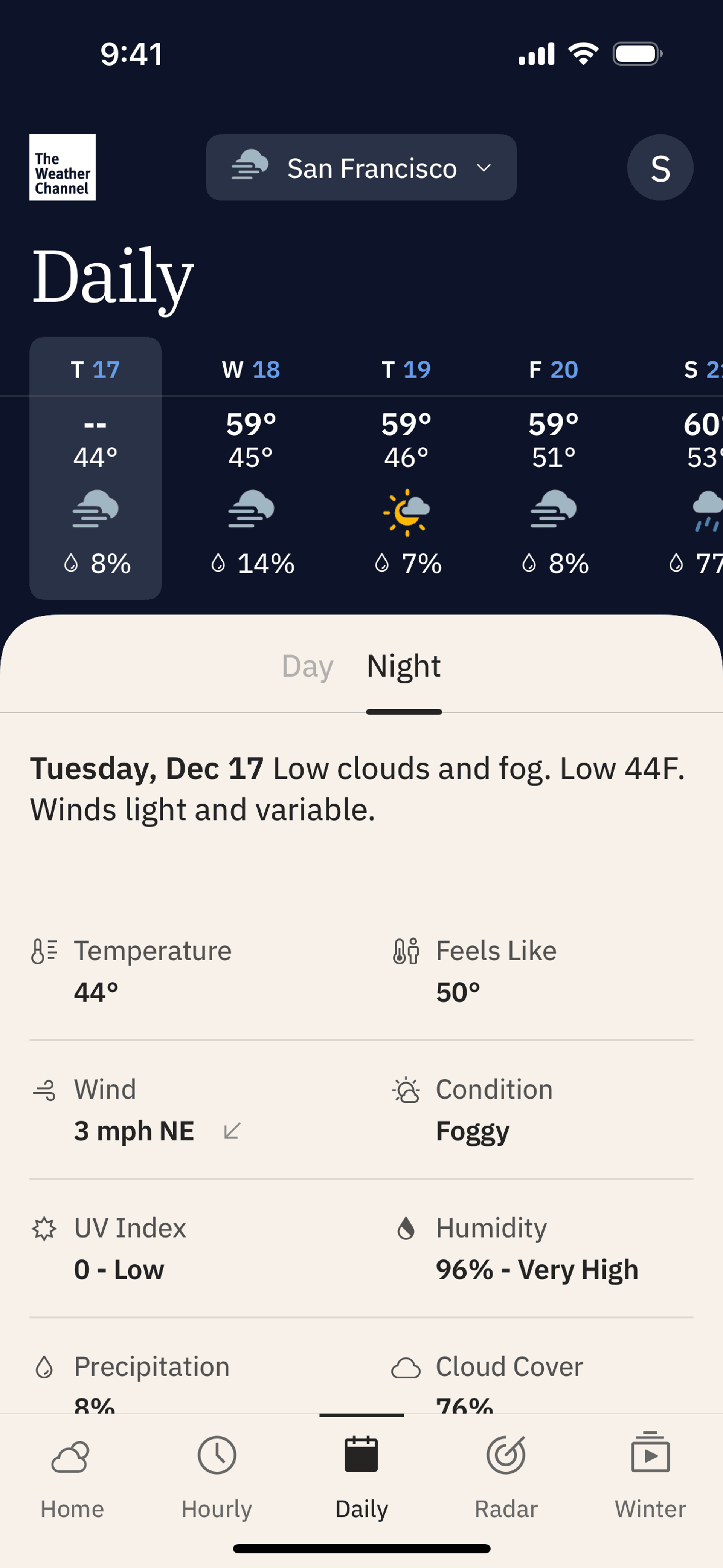 The Weather Channel iOS Utilities interface screenshot 7