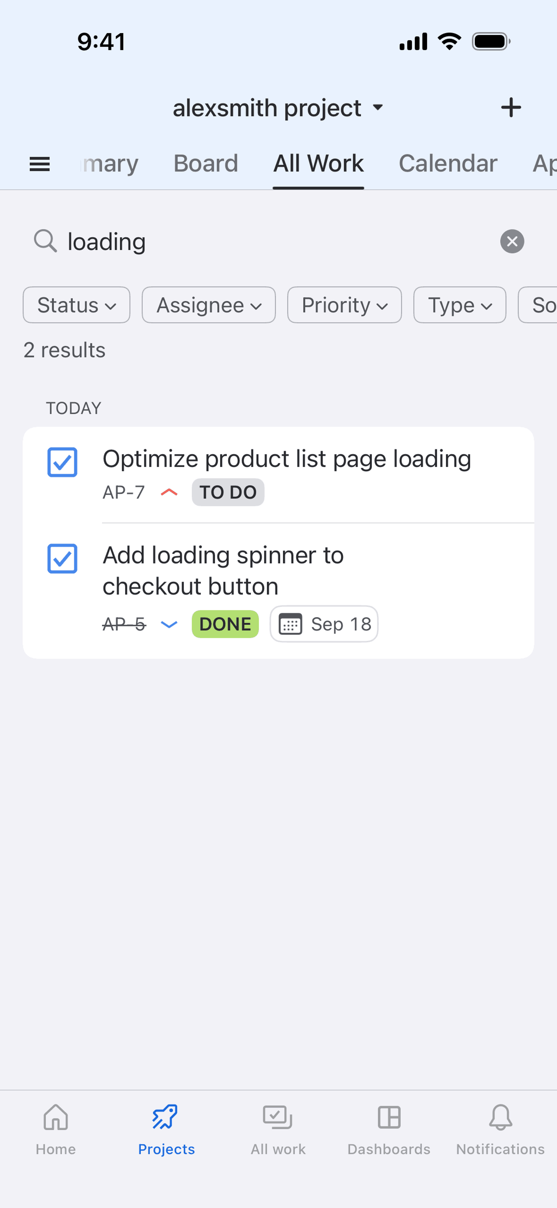 Jira Cloud iOS Business interface screenshot 11