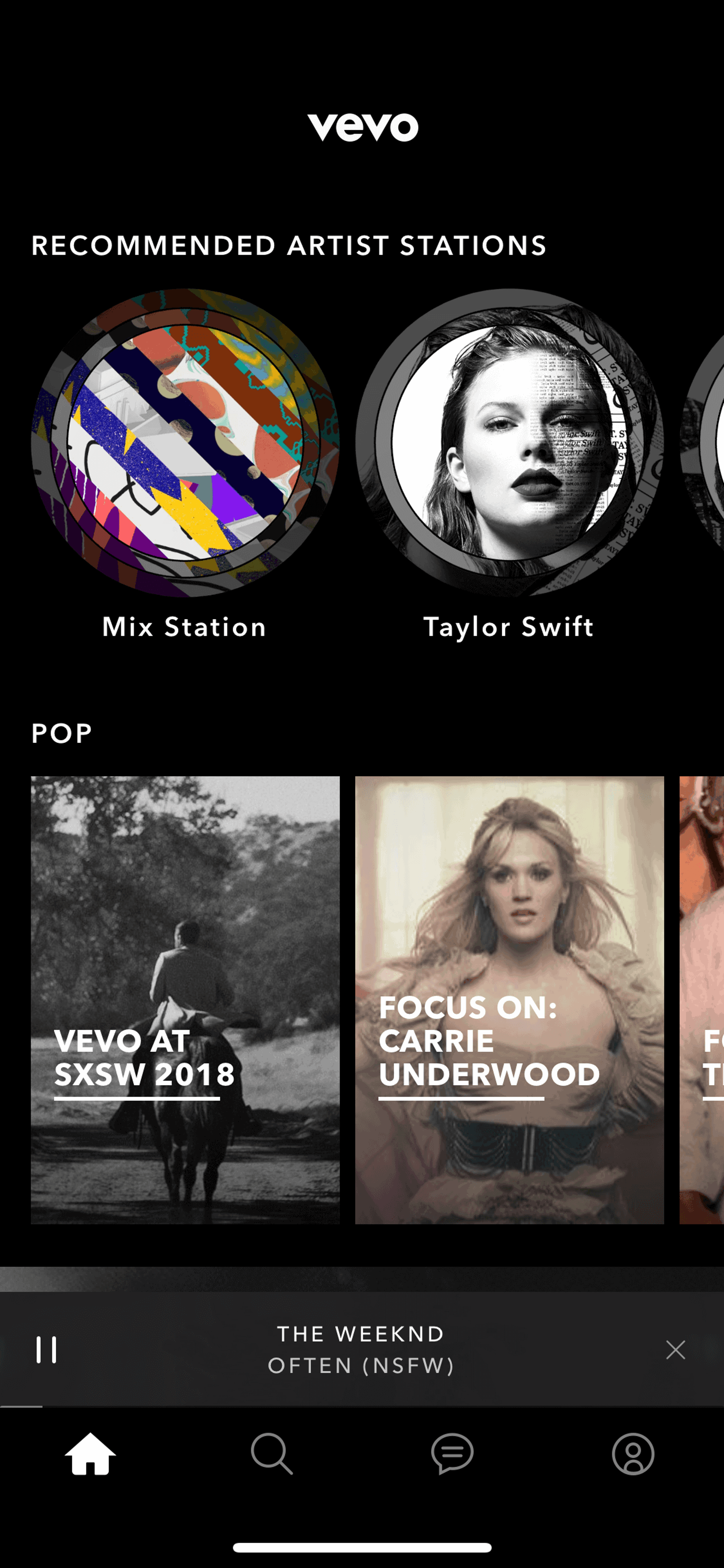 Vevo iOS Music & Audio interface screenshot 11