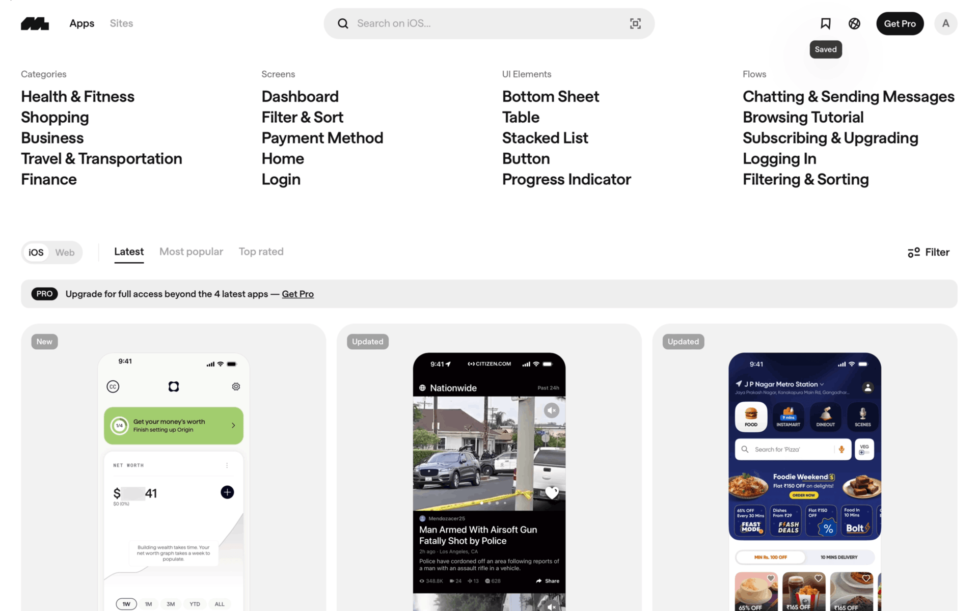 Mobbin Web Graphics & Design interface screenshot 4
