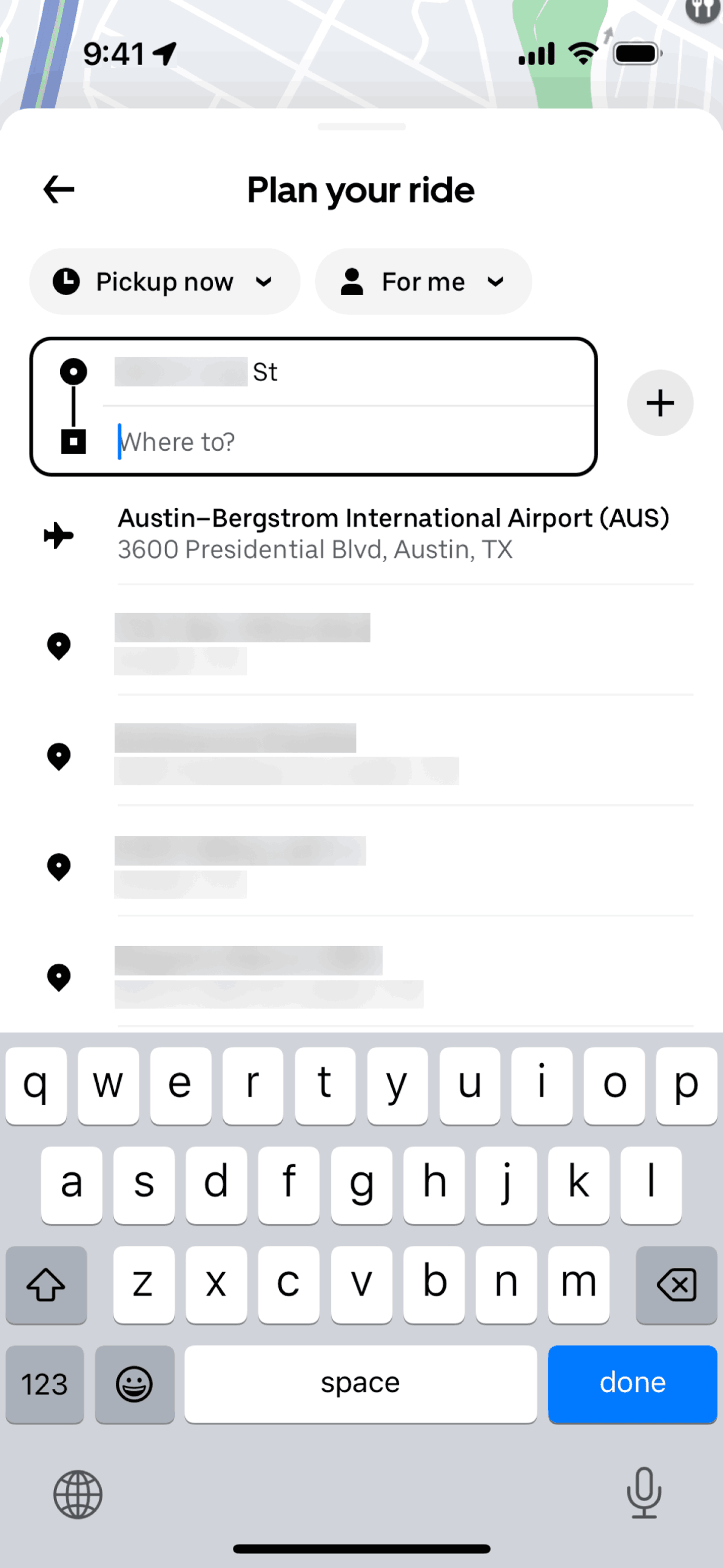 Uber iOS Travel & Transportation interface screenshot 14