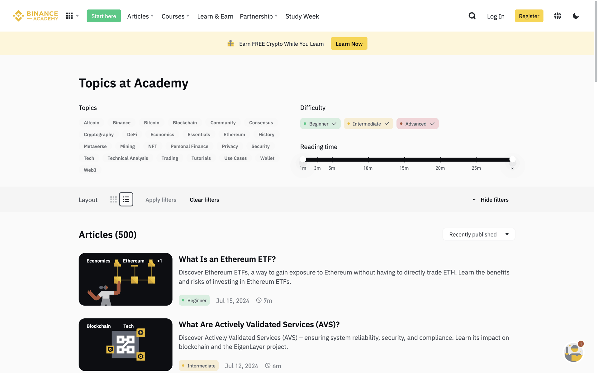 Binance Web Finance interface screenshot 10