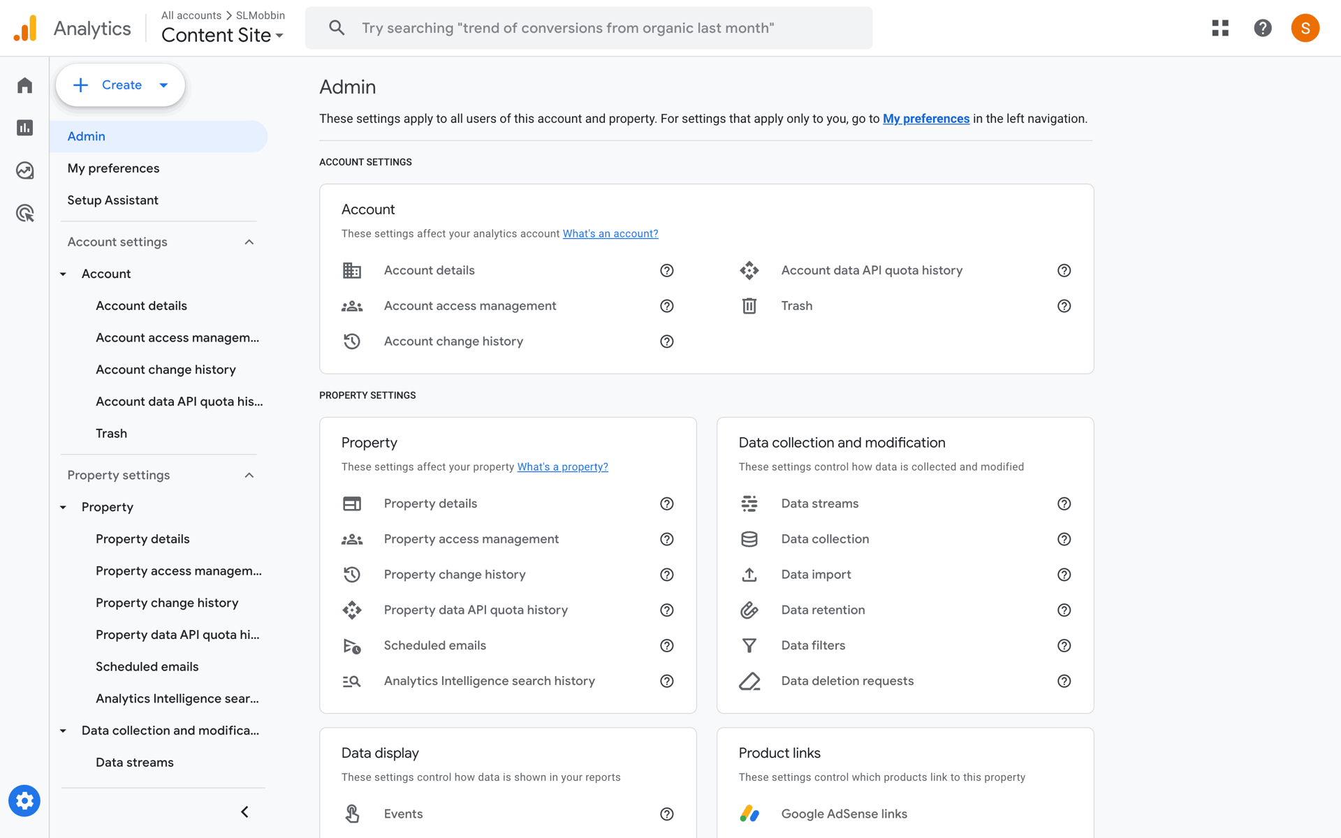 Google Analytics Web Business interface screenshot 18