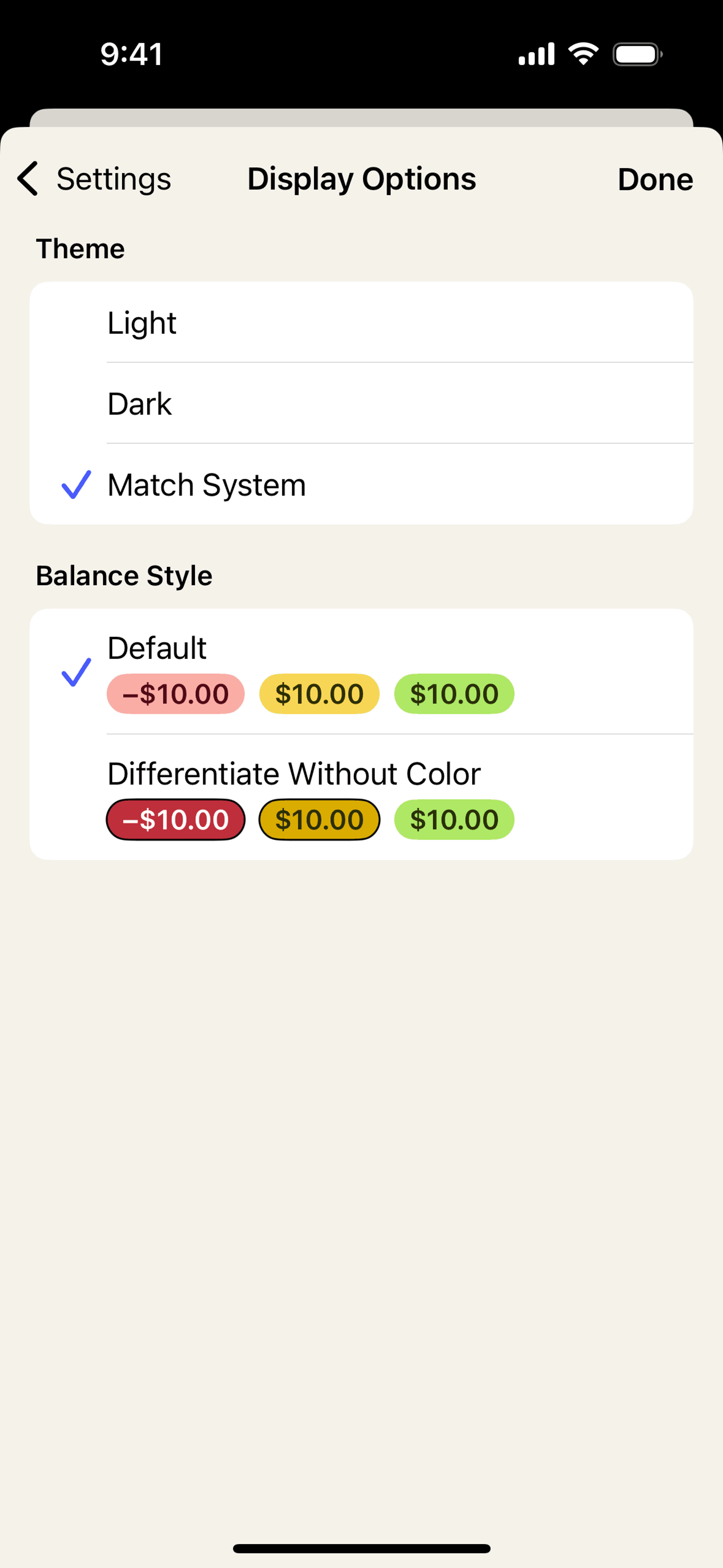 YNAB iOS Finance interface screenshot 7