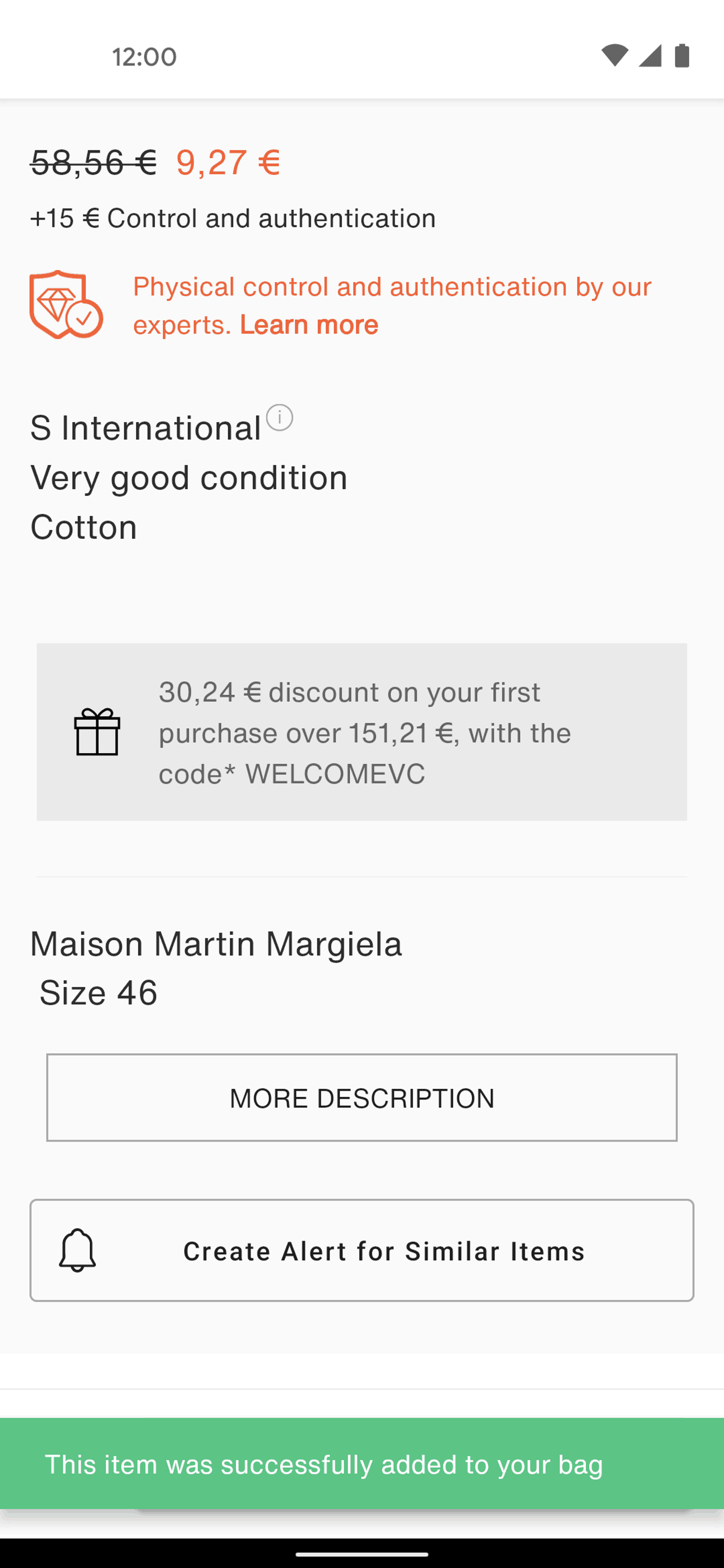 Vestiaire Collective Android Shopping interface screenshot 11