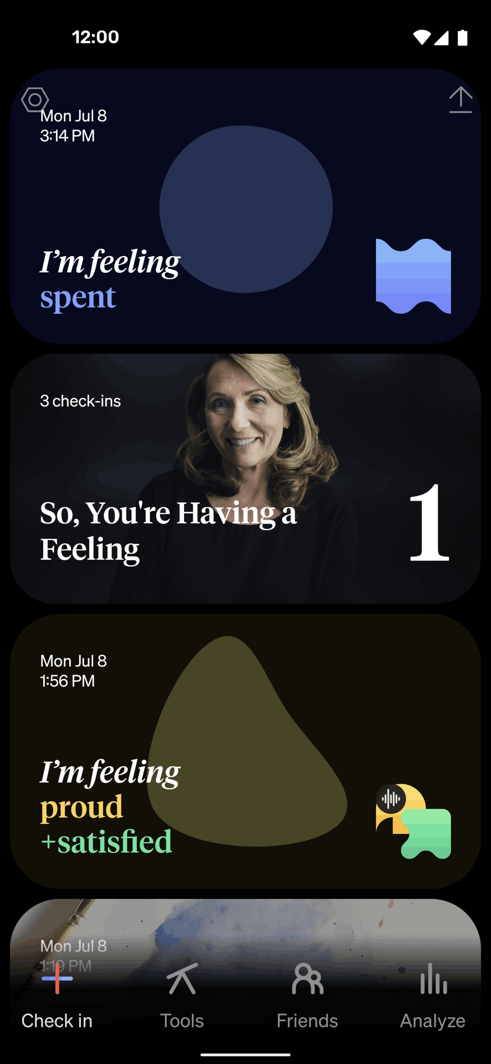 How We Feel Android Health & Fitness interface screenshot 2