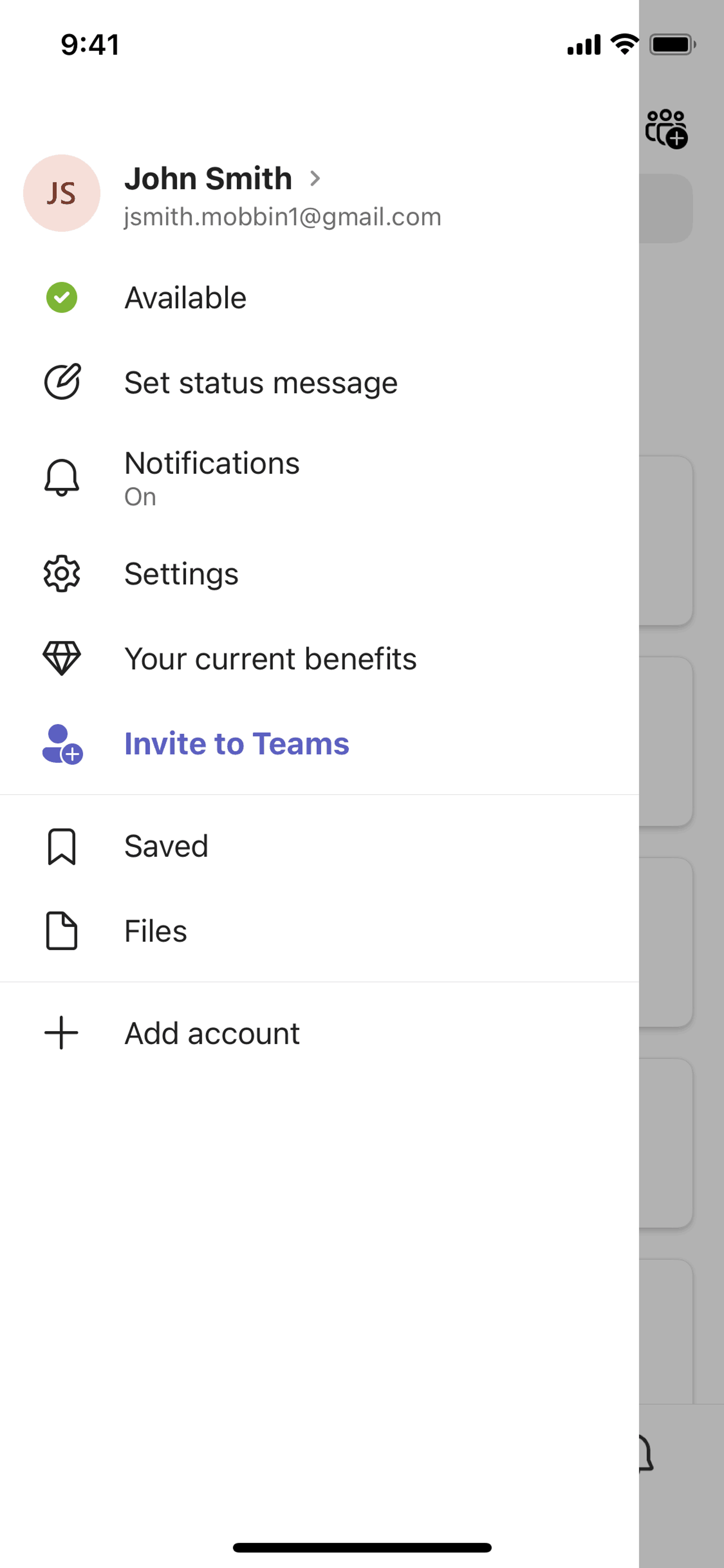 Microsoft Teams iOS Business interface screenshot 2