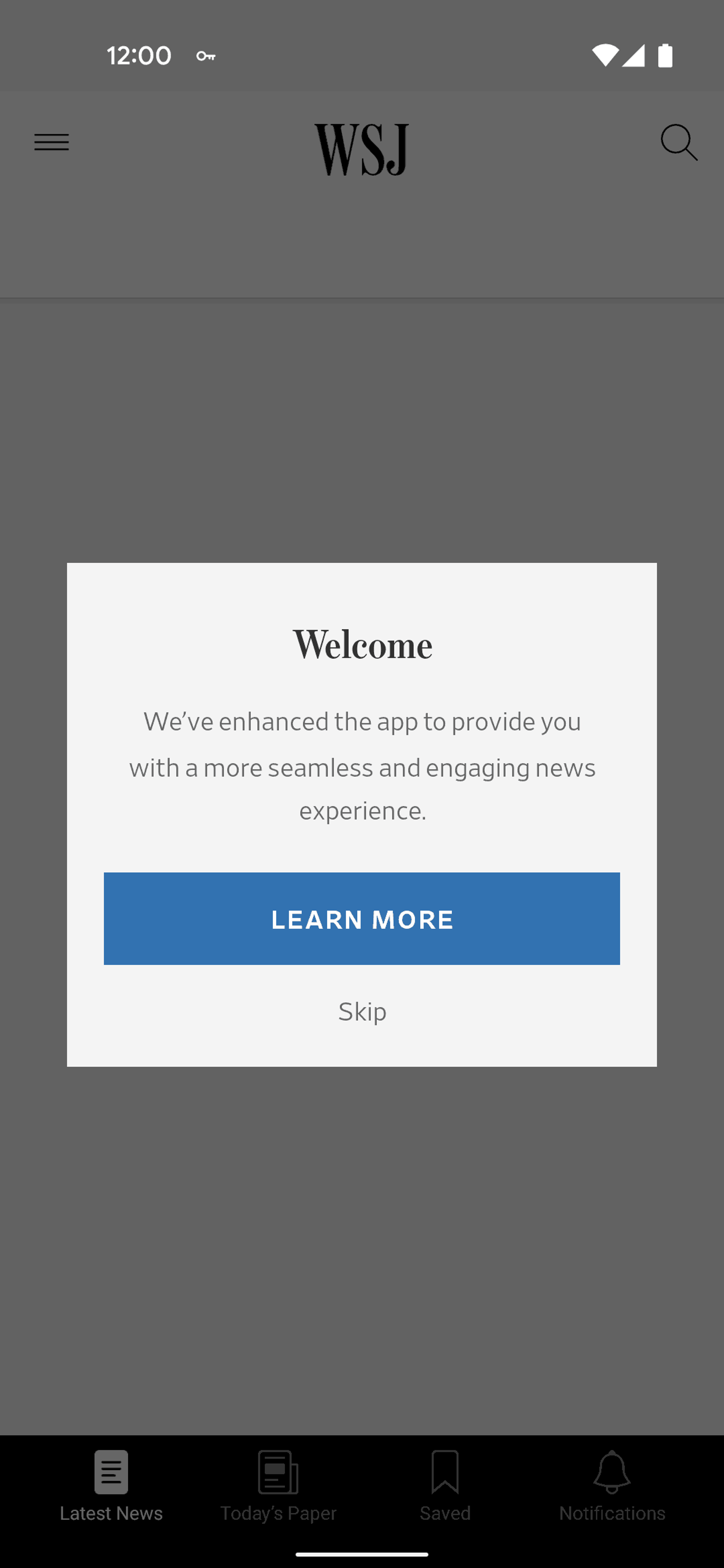 The Wall Street Journal Android News interface screenshot 11