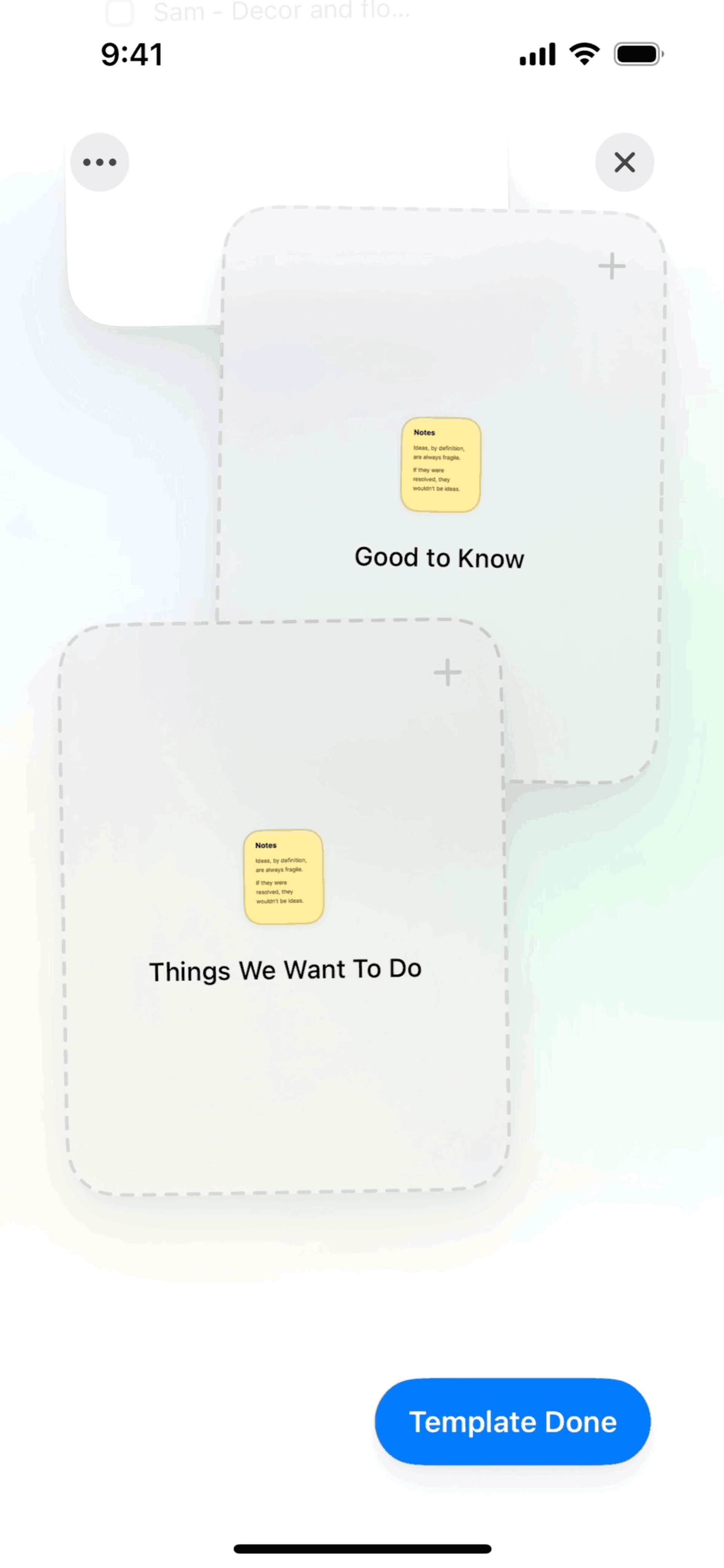 Canopi iOS Collaboration interface screenshot 2