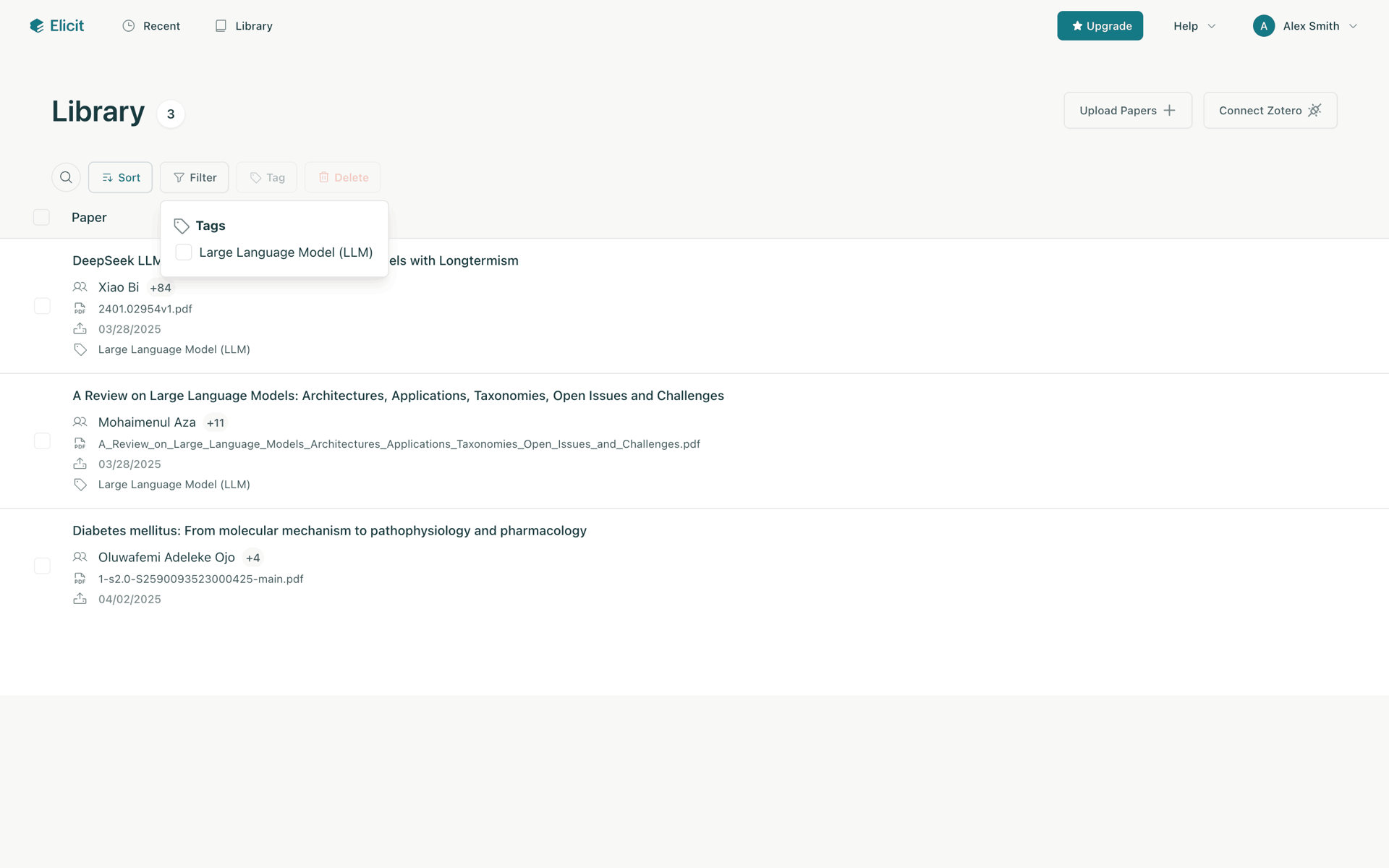 Elicit Web AI interface screenshot 13
