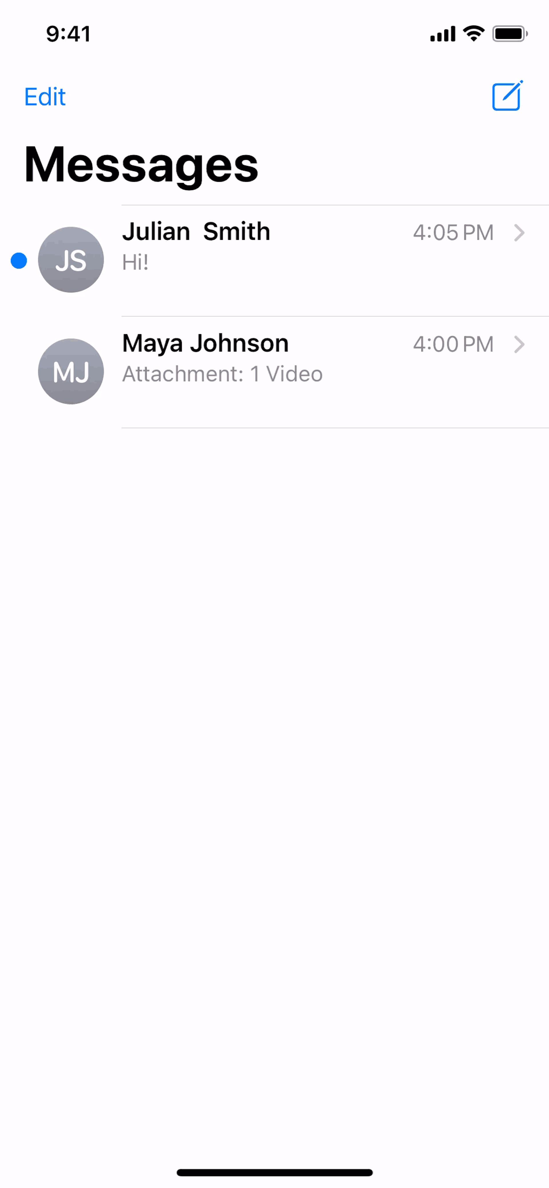 Messages iOS Social Networking interface screenshot 14