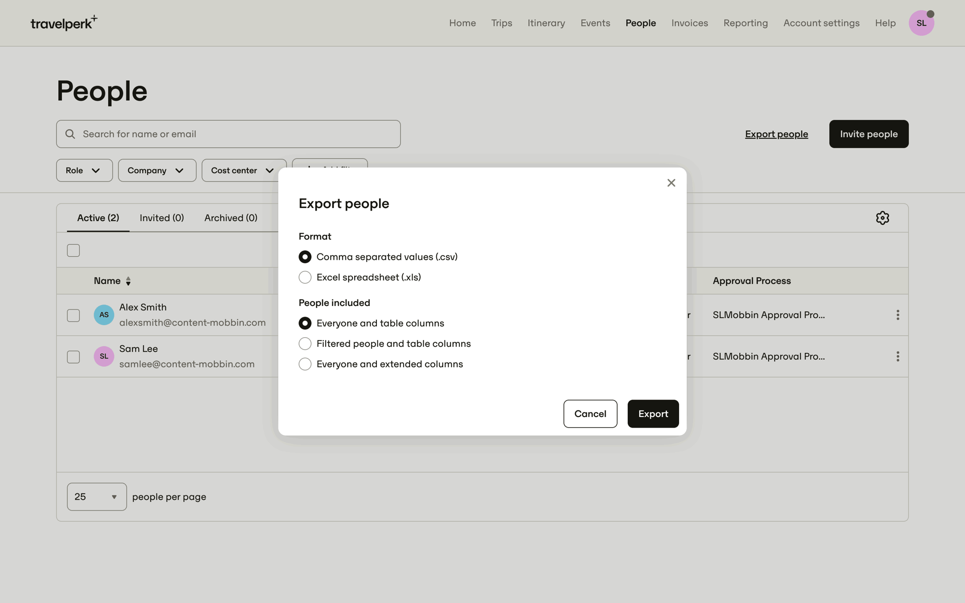 TravelPerk Web Travel & Transportation interface screenshot 24