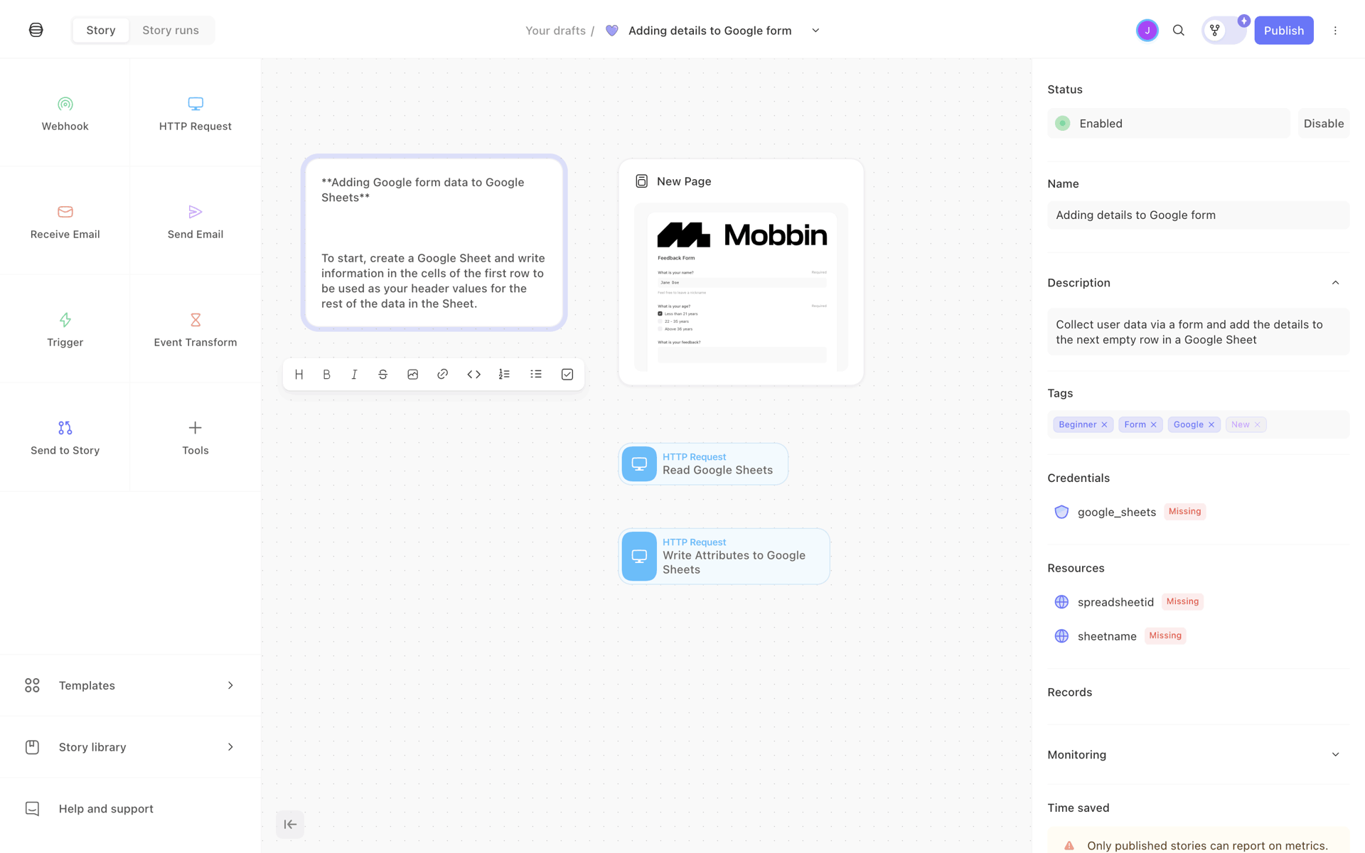 Tines Web Collaboration interface screenshot 22