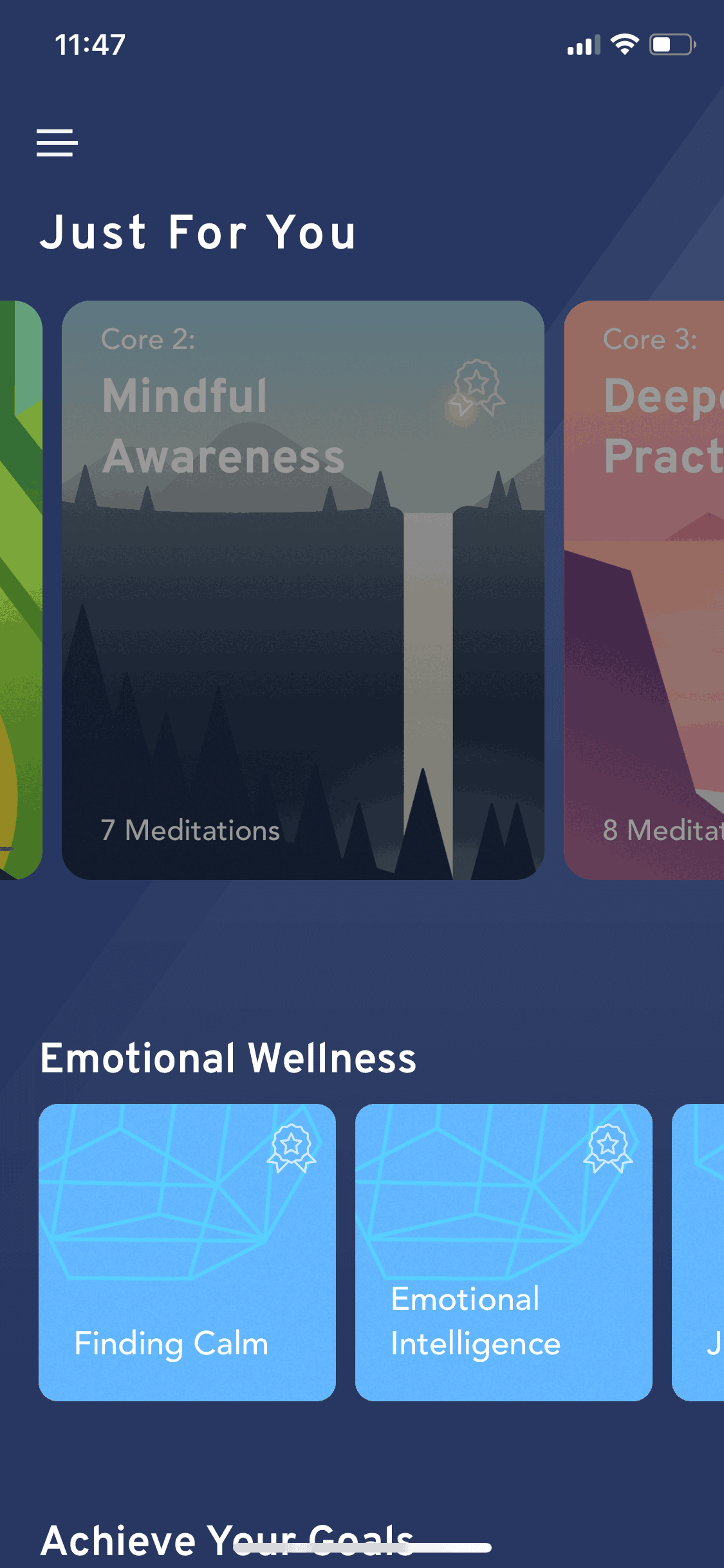 Brightmind iOS Health & Fitness interface screenshot 23