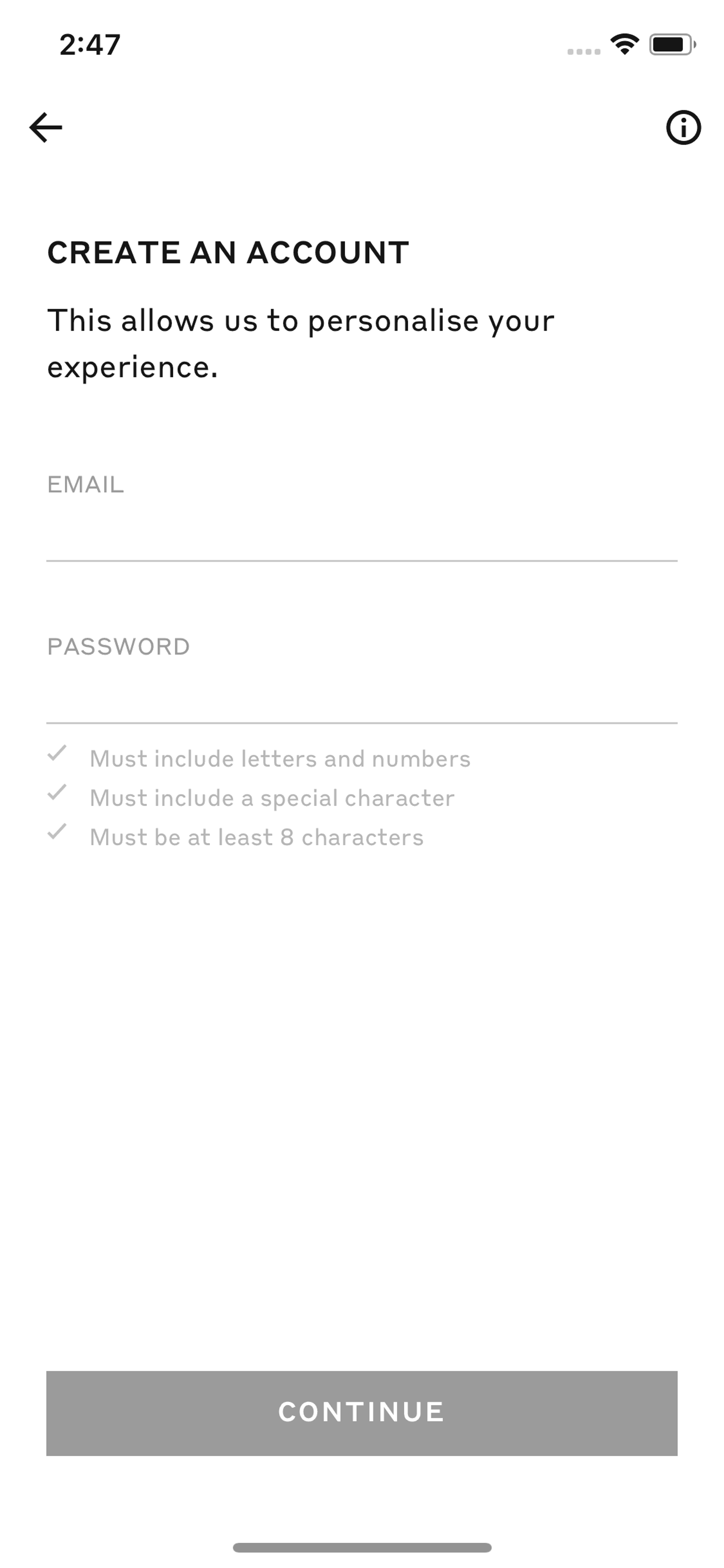 Burberry iOS Shopping interface screenshot 3