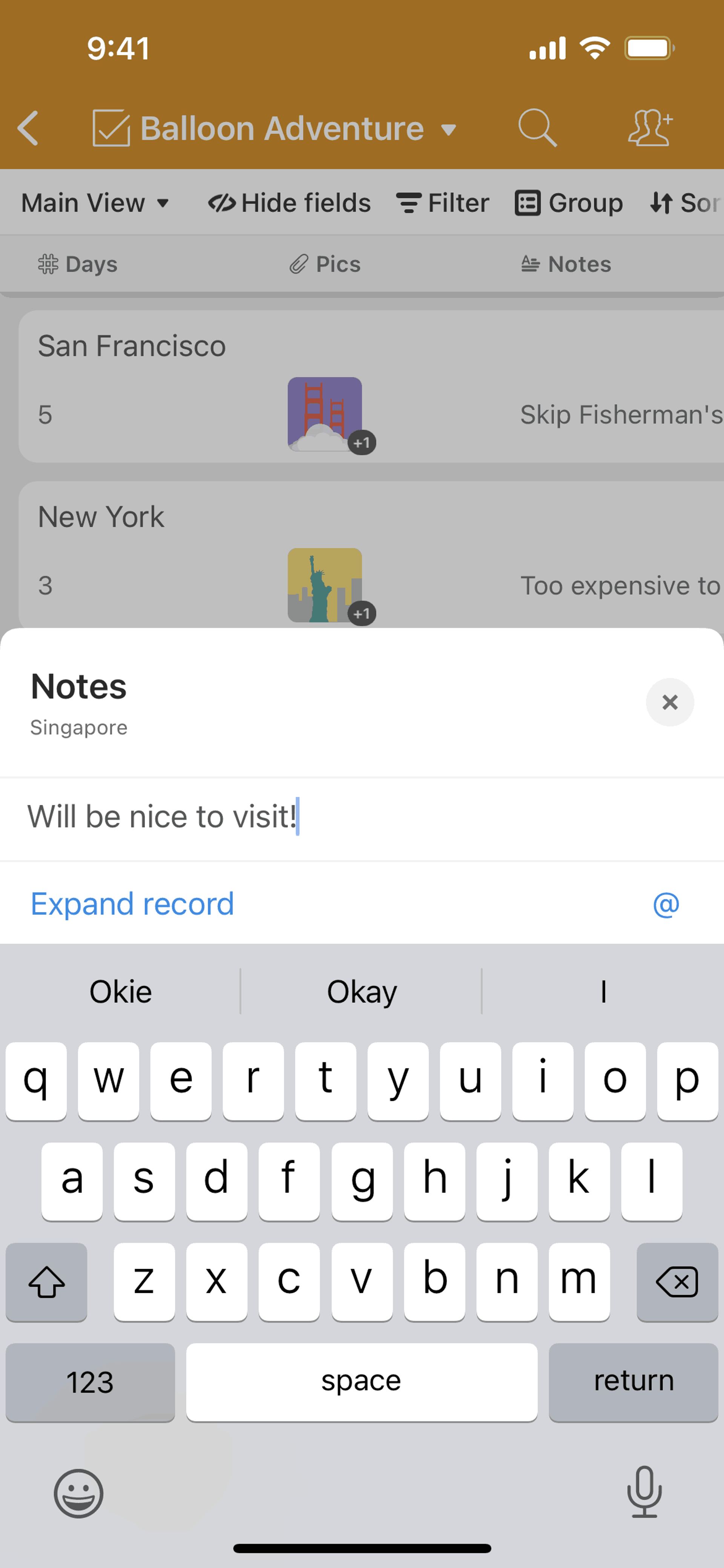 Airtable iOS Productivity interface screenshot 9
