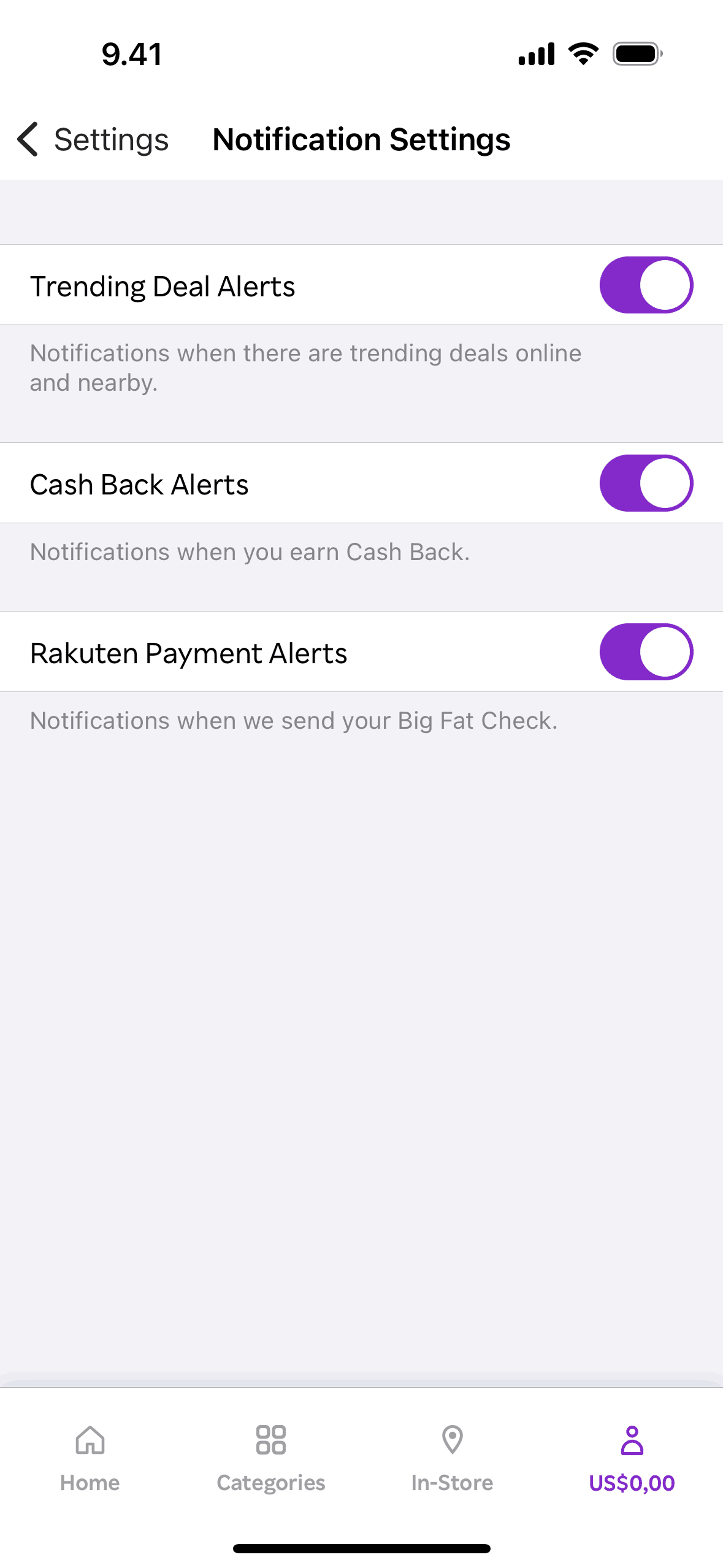 Rakuten iOS Shopping interface screenshot 15