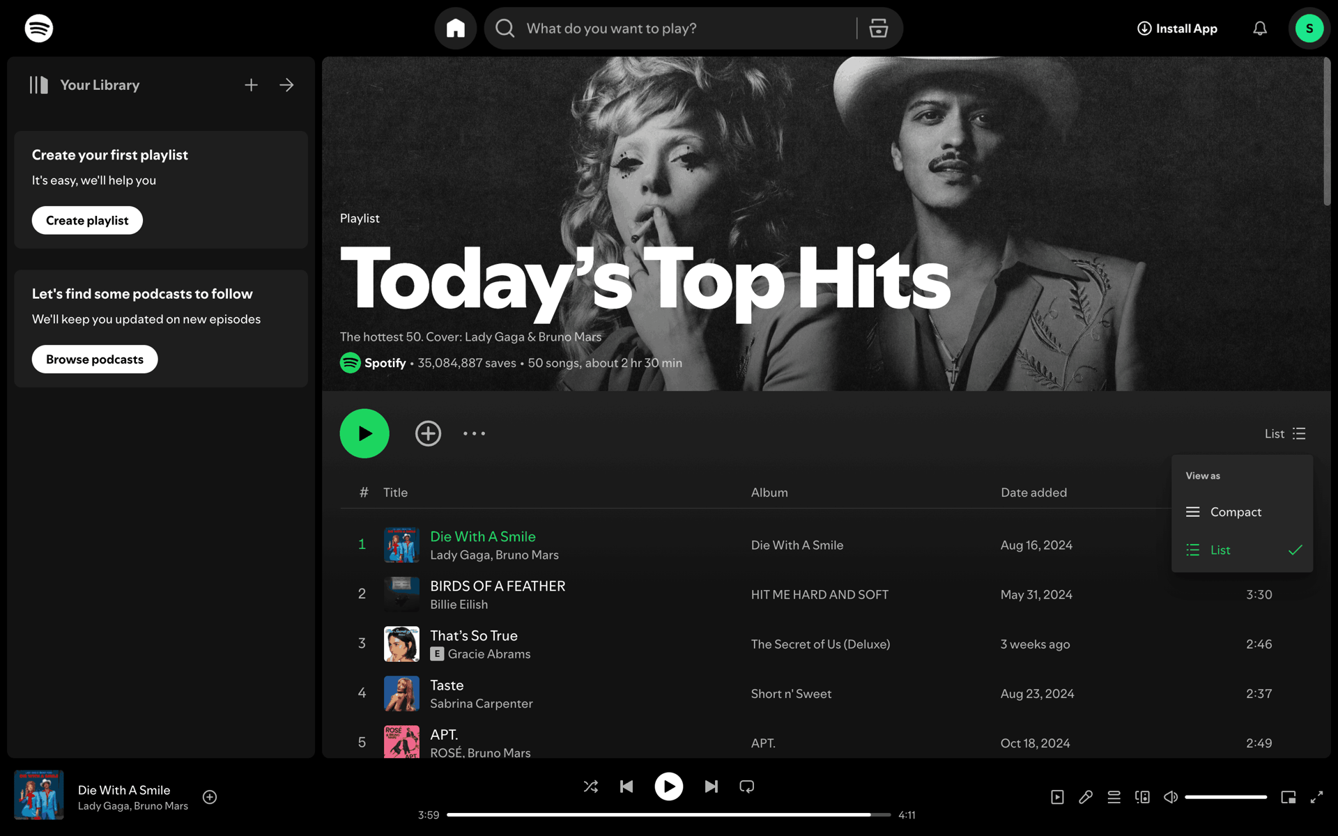Spotify Web Music & Audio interface screenshot 4