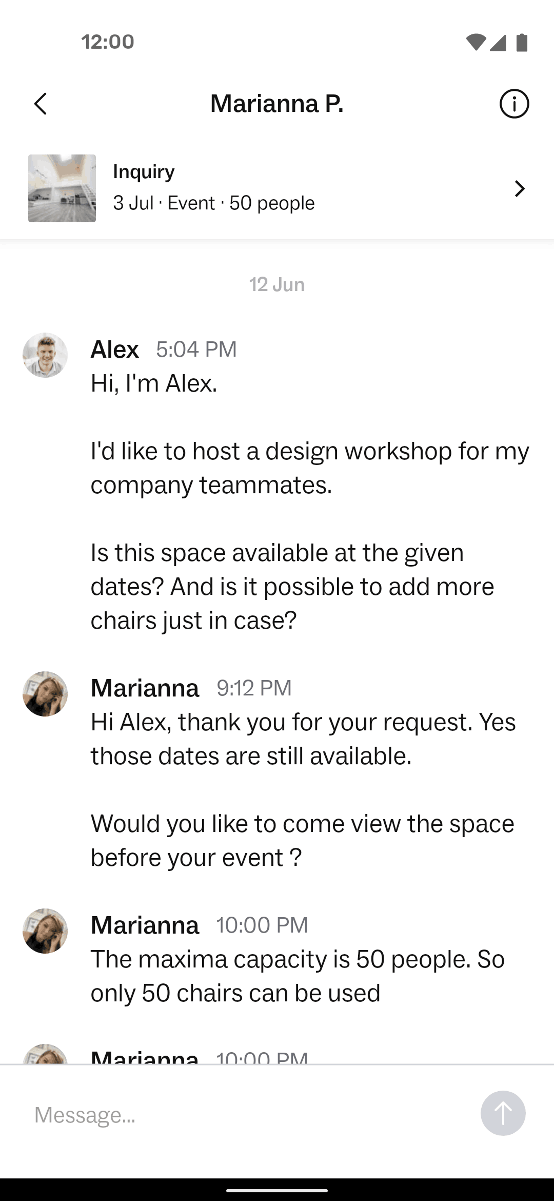 Peerspace Android Lifestyle interface screenshot 22