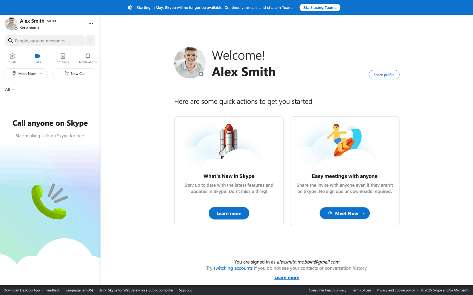 Skype Web Social Networking interface screenshot 11