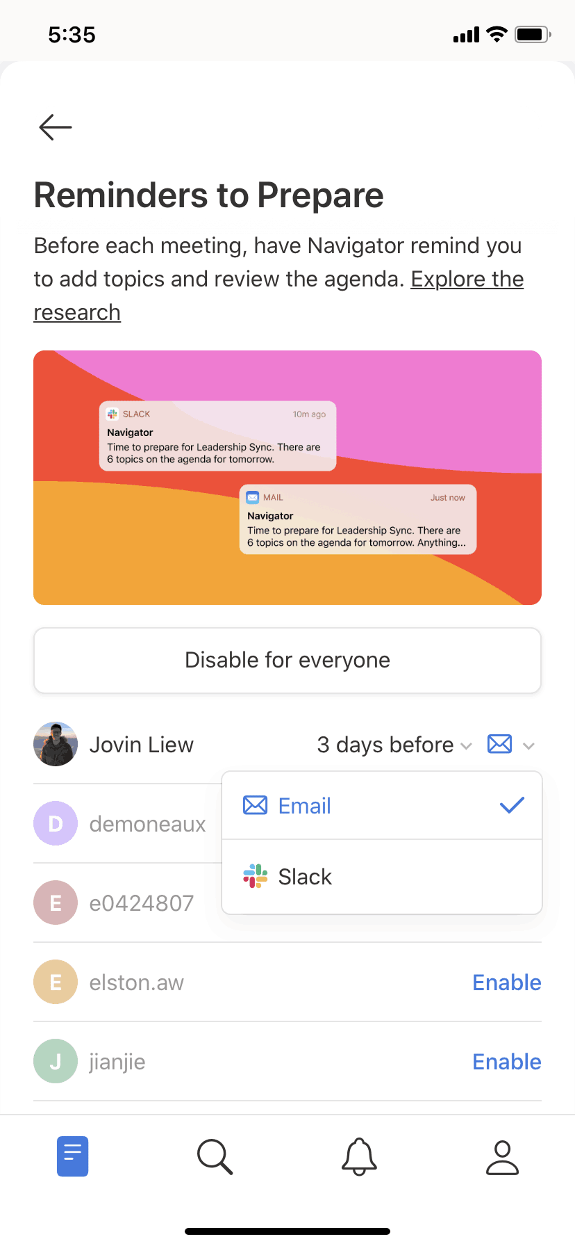 Navigator iOS Productivity interface screenshot 17