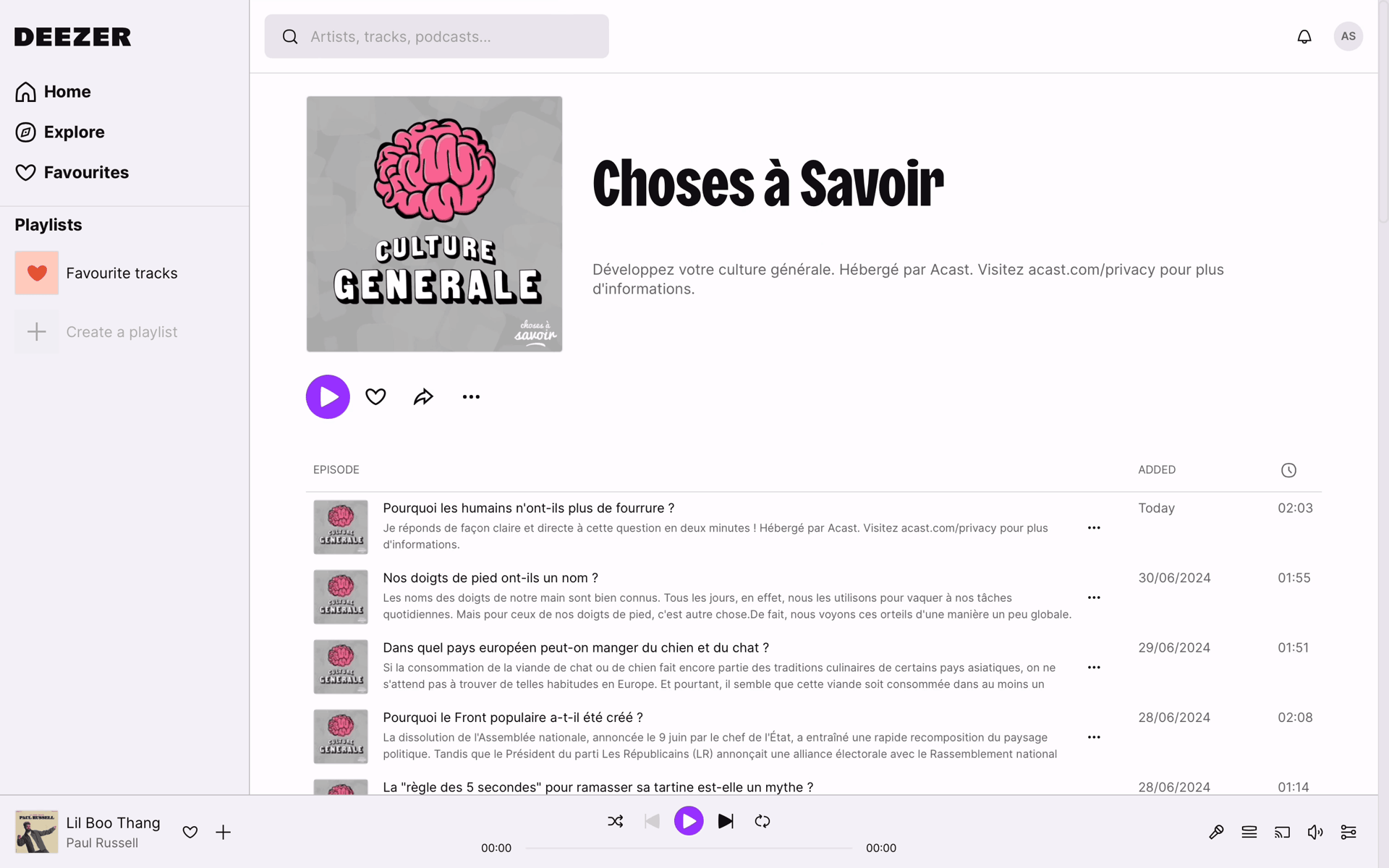 Deezer Web Entertainment interface screenshot 13