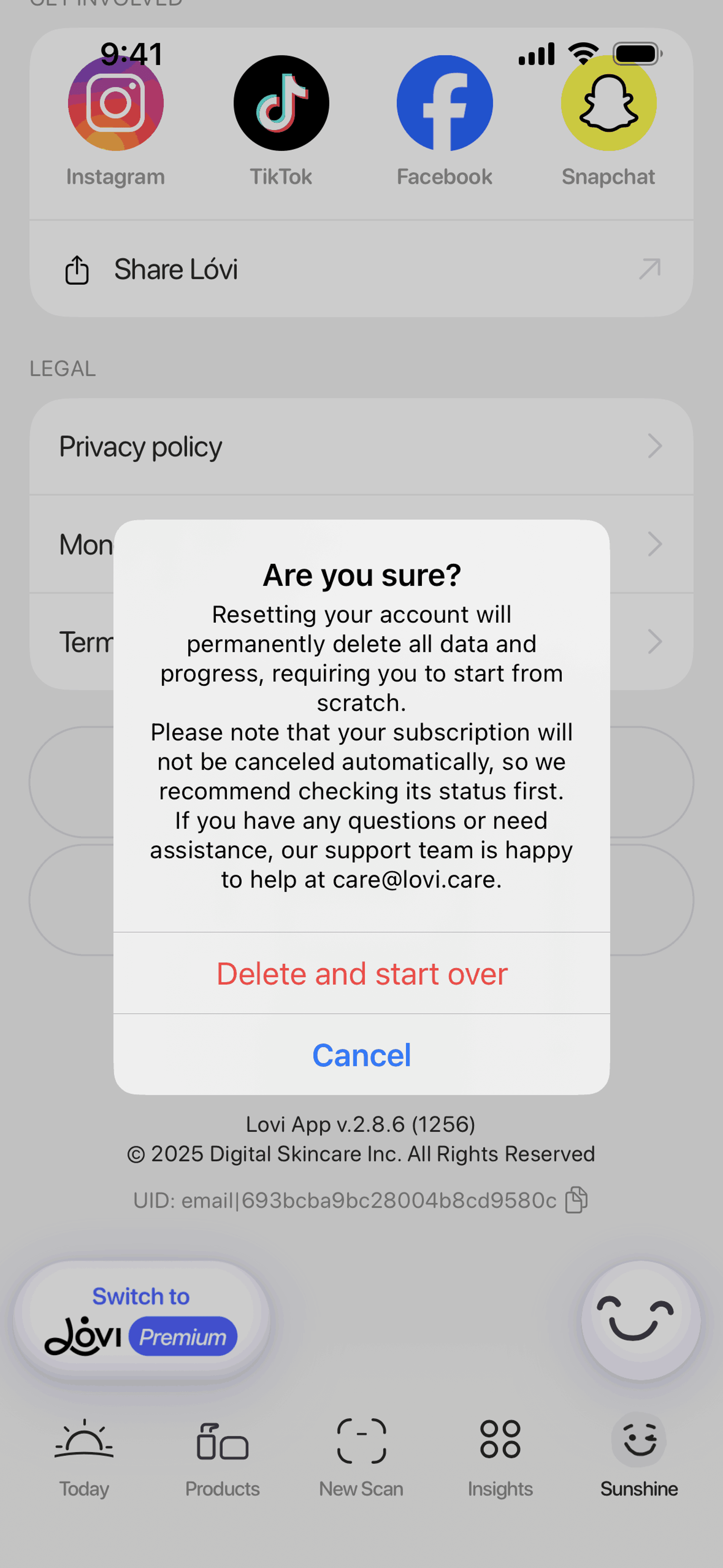 Lovi iOS AI interface screenshot 19