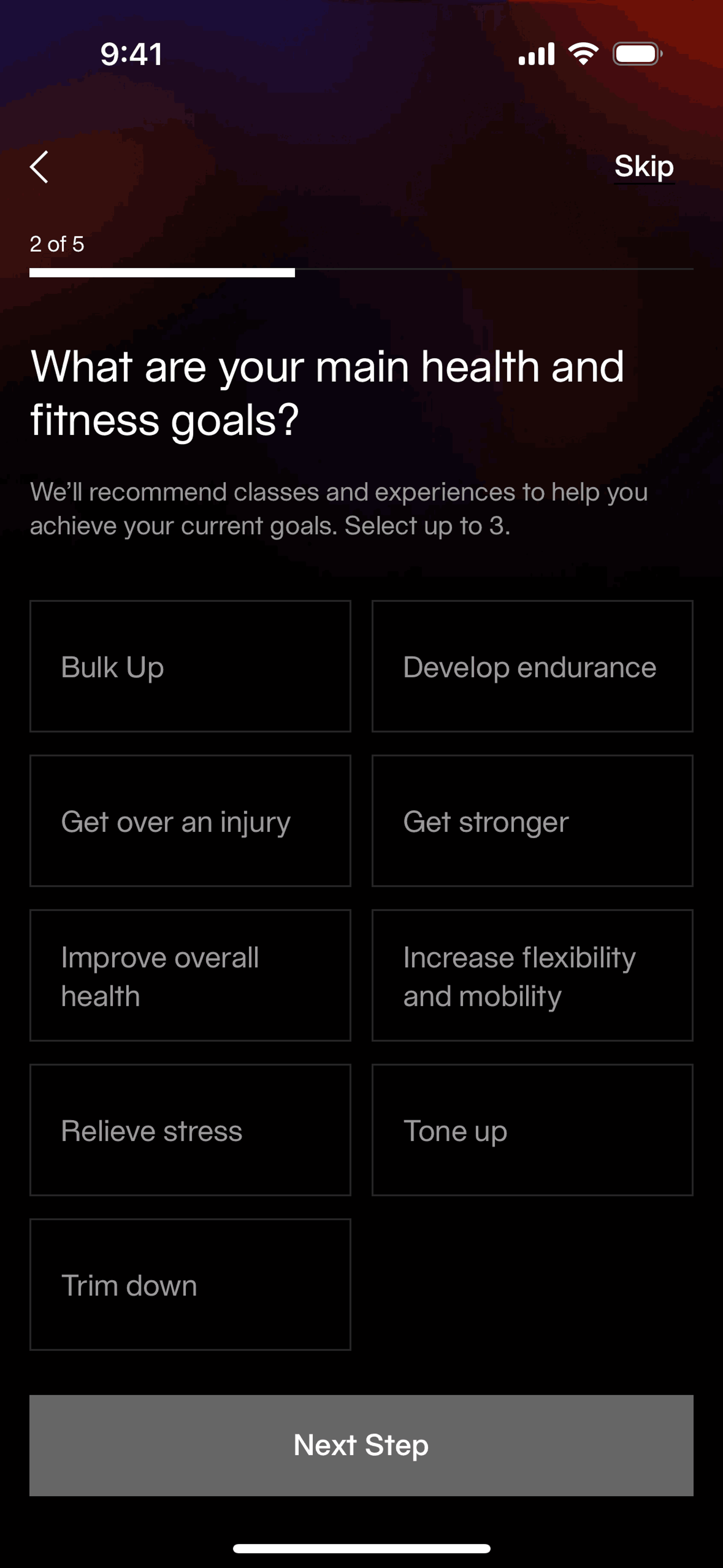 Equinox+ iOS Health & Fitness interface screenshot 24