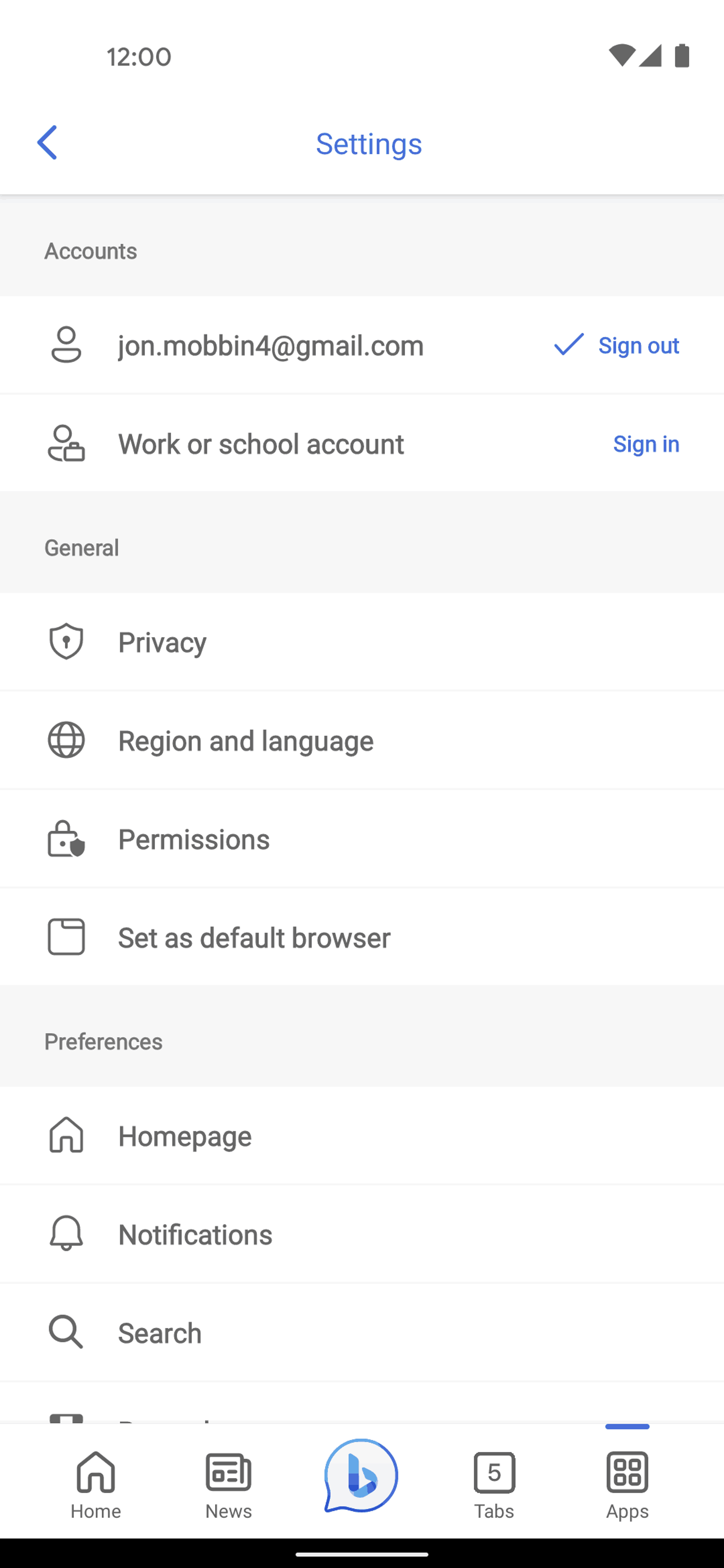 Bing Android AI interface screenshot 15