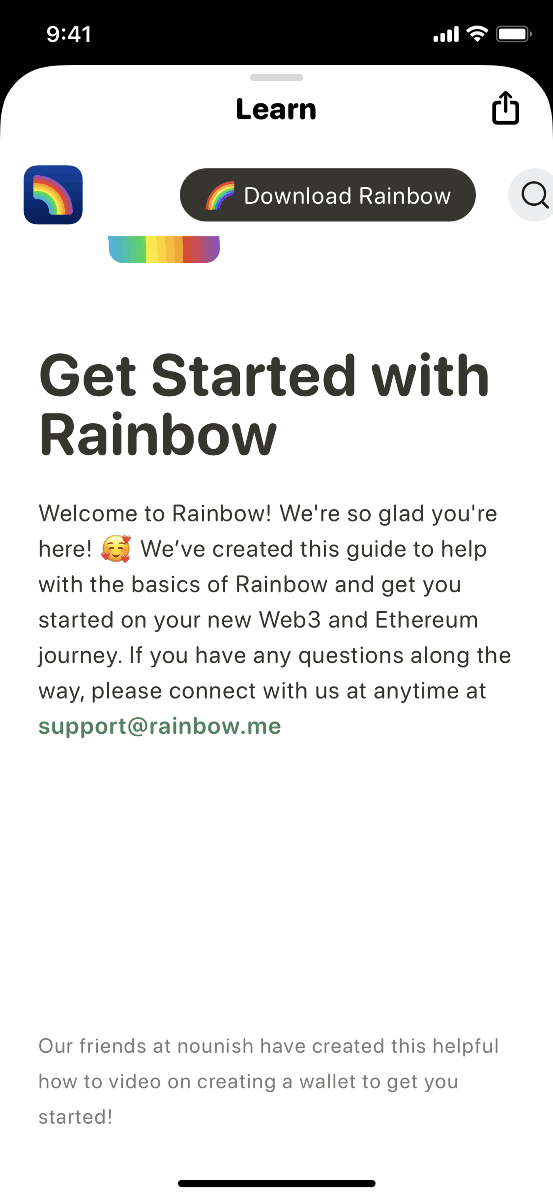 Rainbow iOS Finance interface screenshot 20