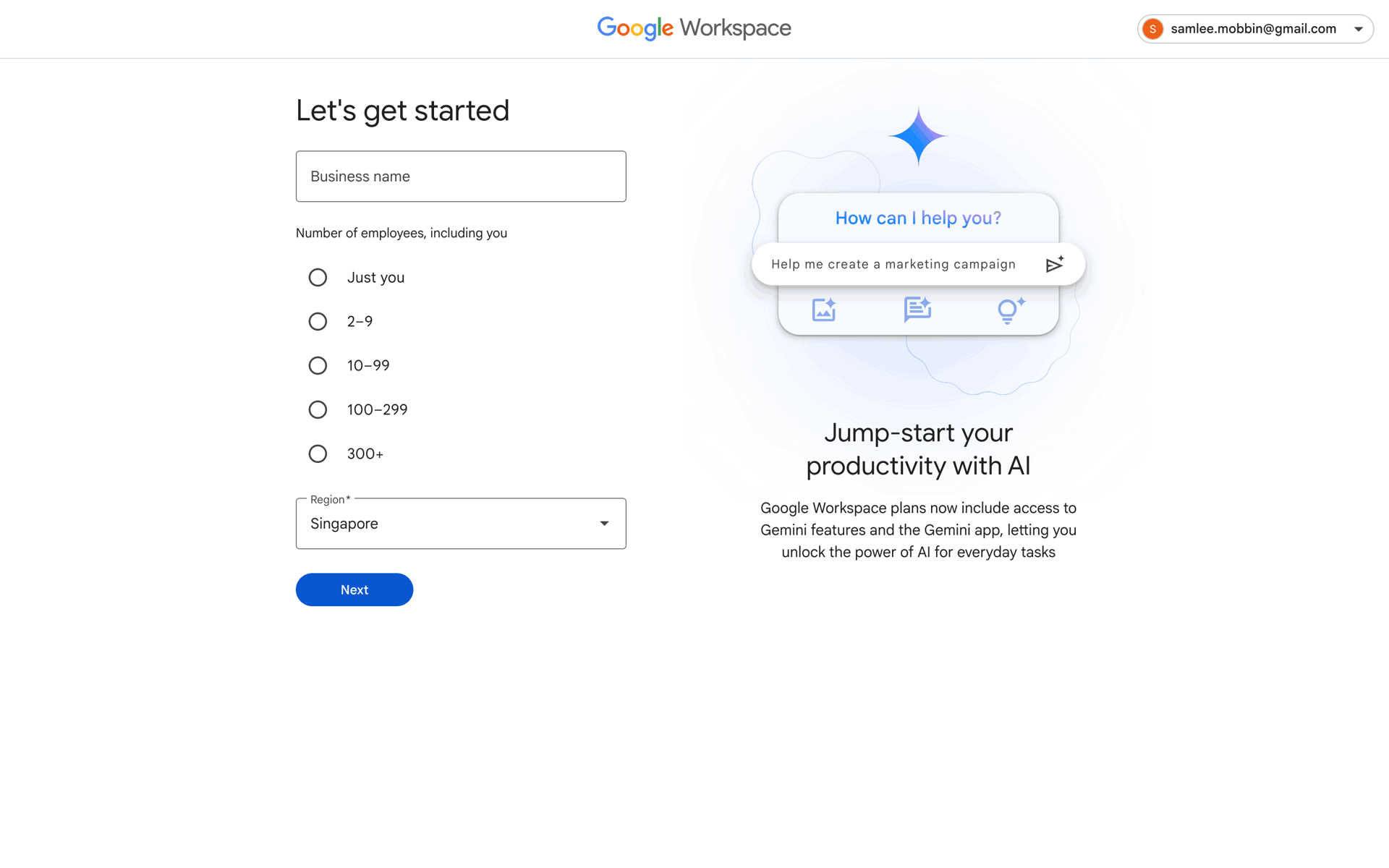 Google Workspace Web Business interface screenshot 4