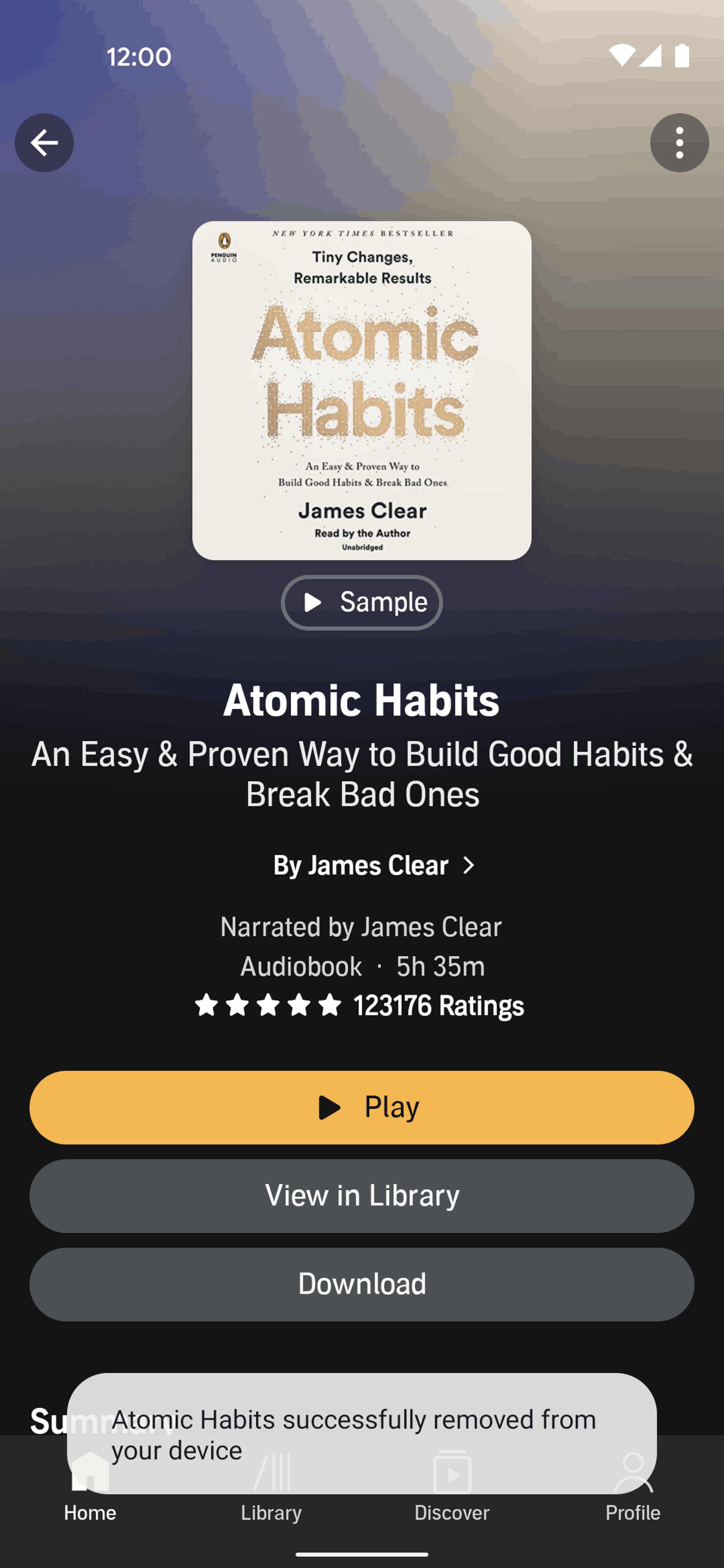 Audible Android Entertainment interface screenshot 11