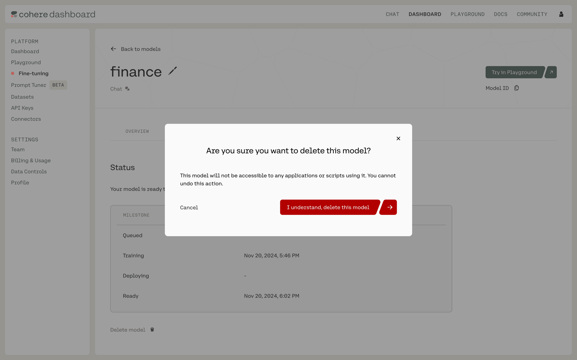Cohere Web AI interface screenshot 10