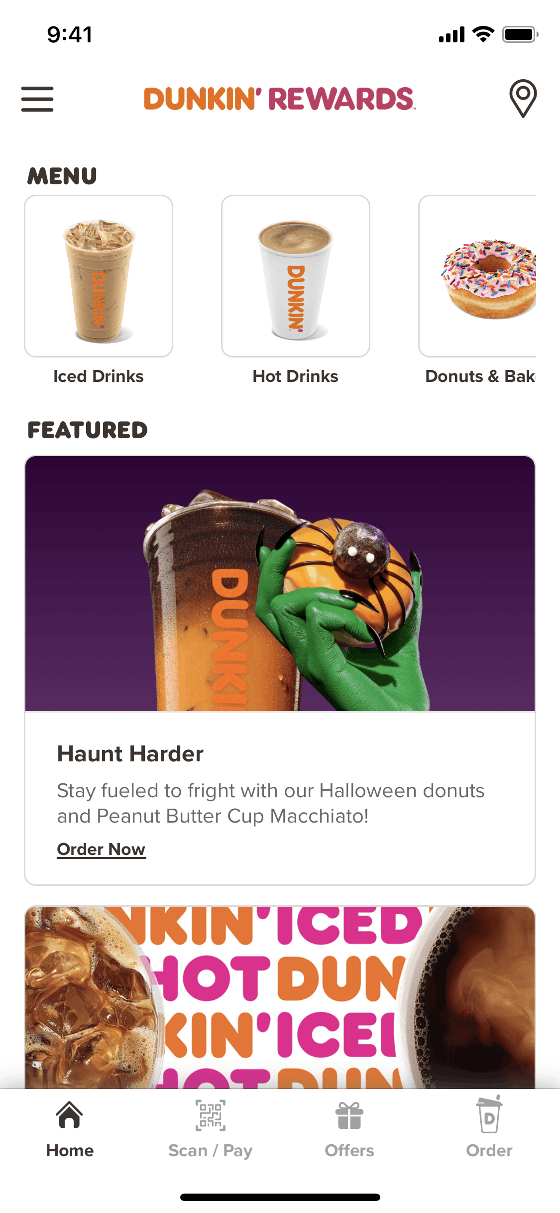 Dunkin' iOS Food & Drink interface screenshot 22