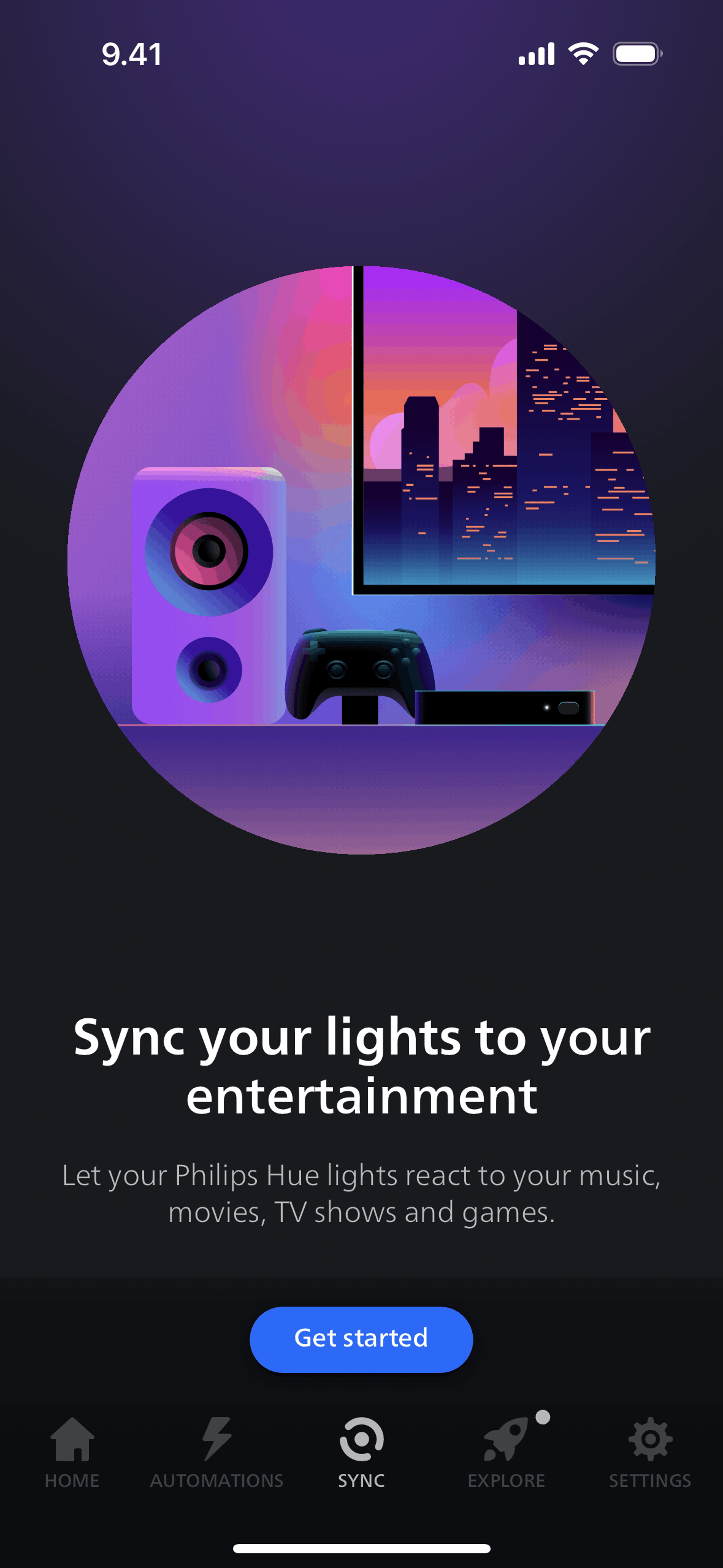 Philips Hue iOS Lifestyle interface screenshot 19