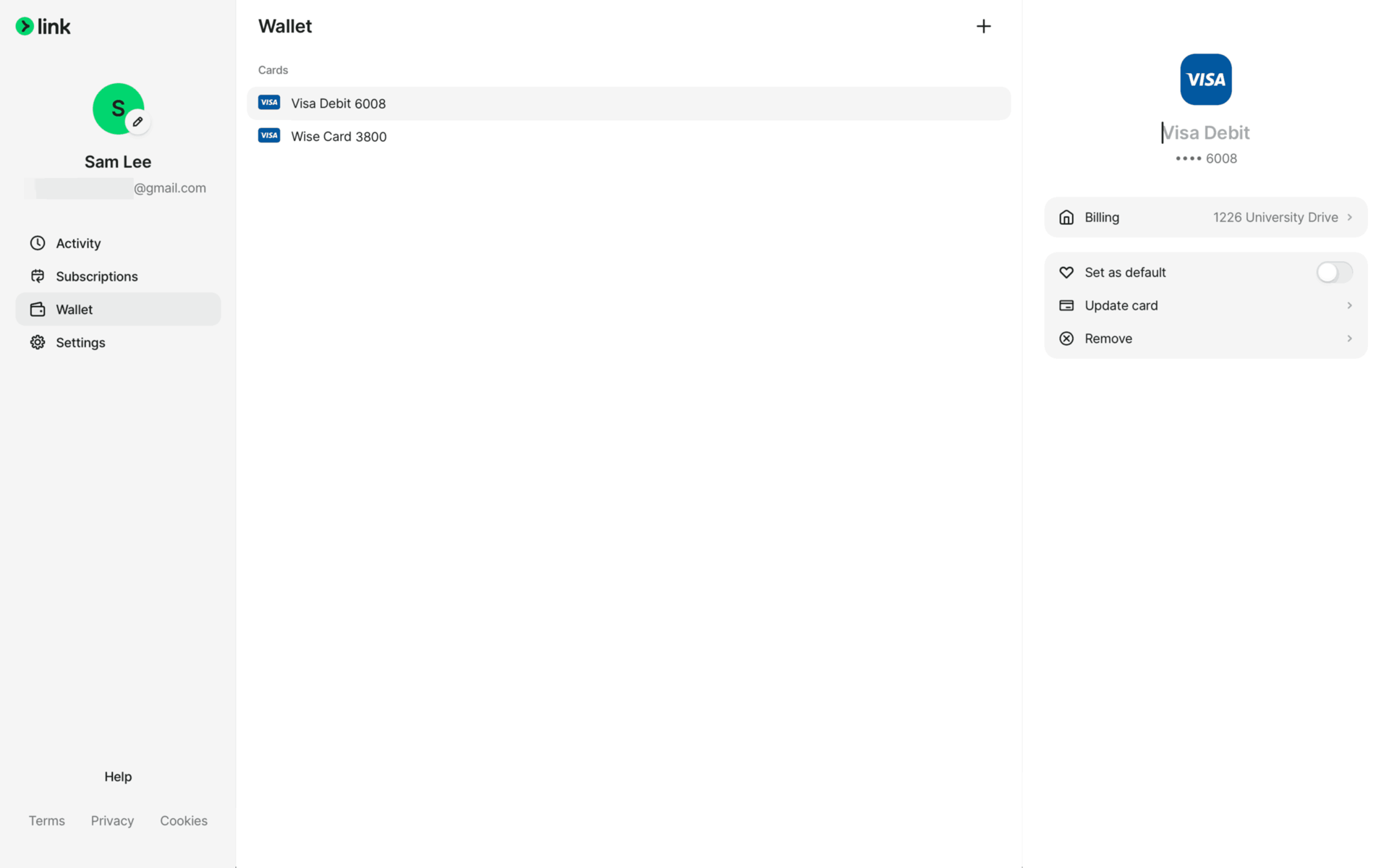Link Web Finance interface screenshot 7