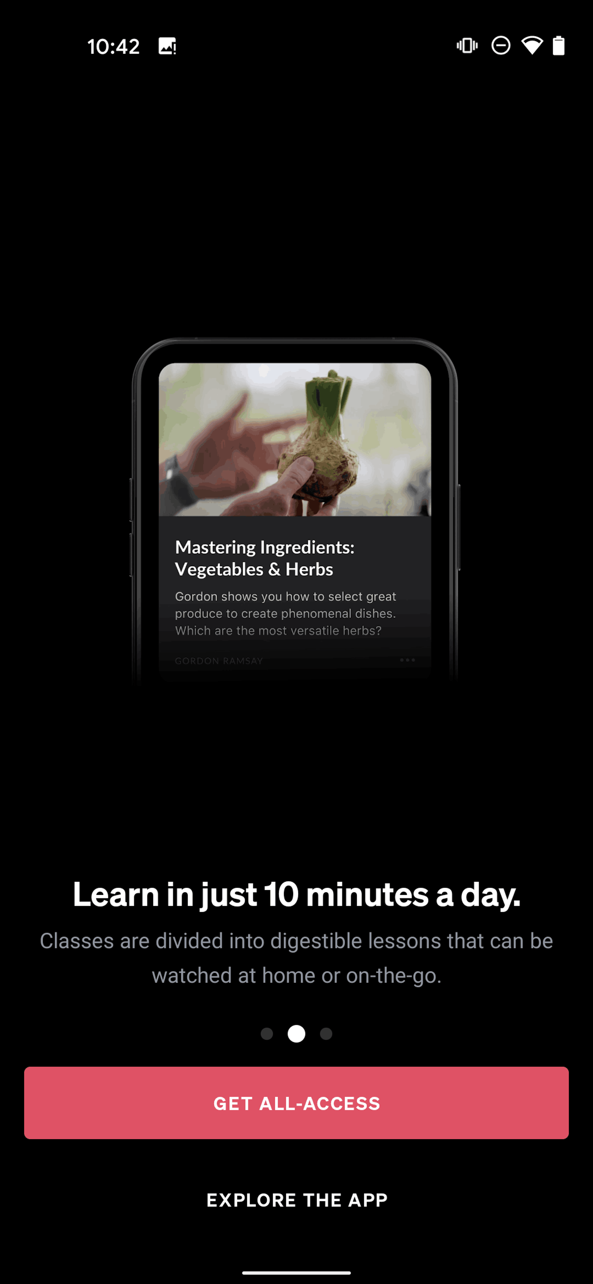 MasterClass Android Education interface screenshot 3