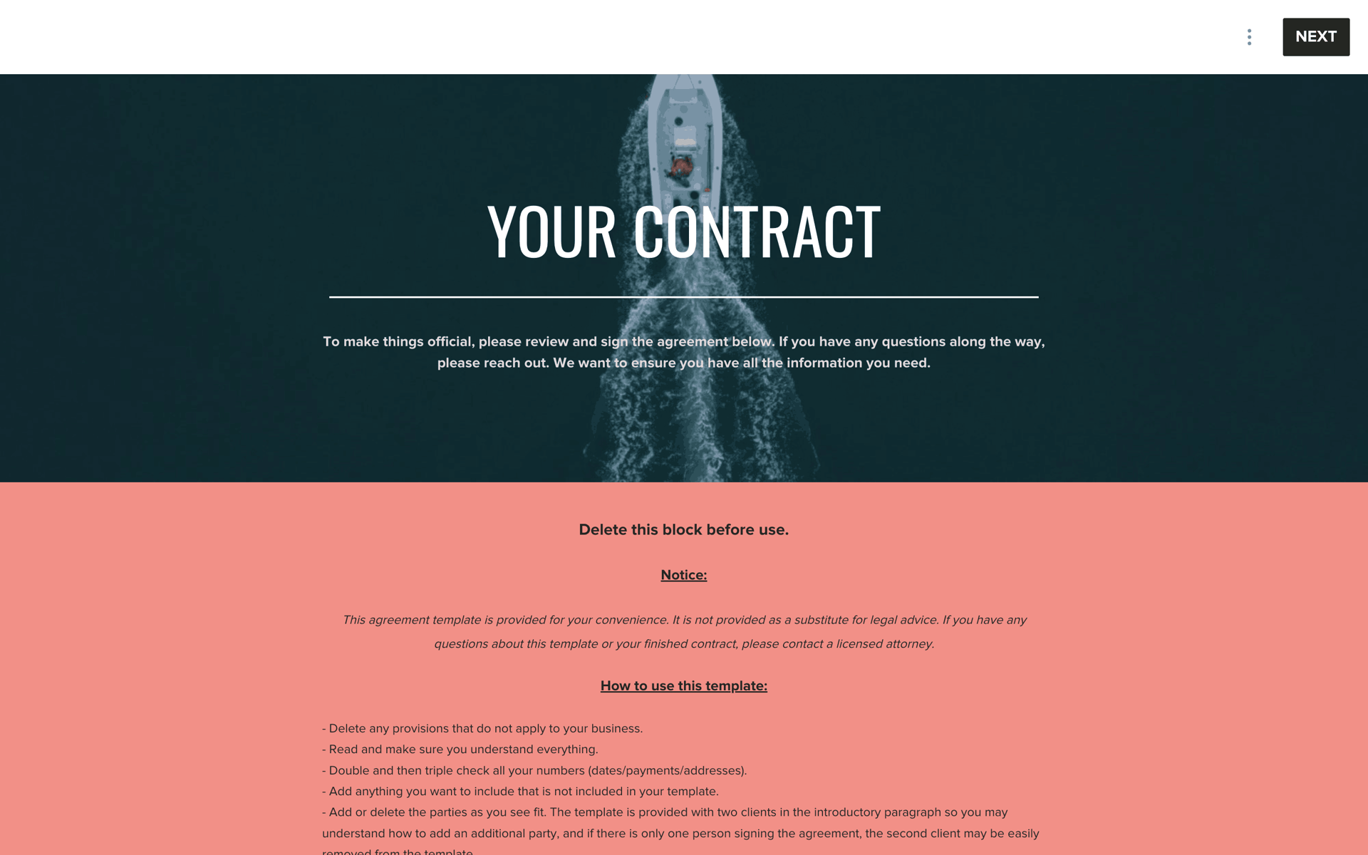 HoneyBook Web Business interface screenshot 2