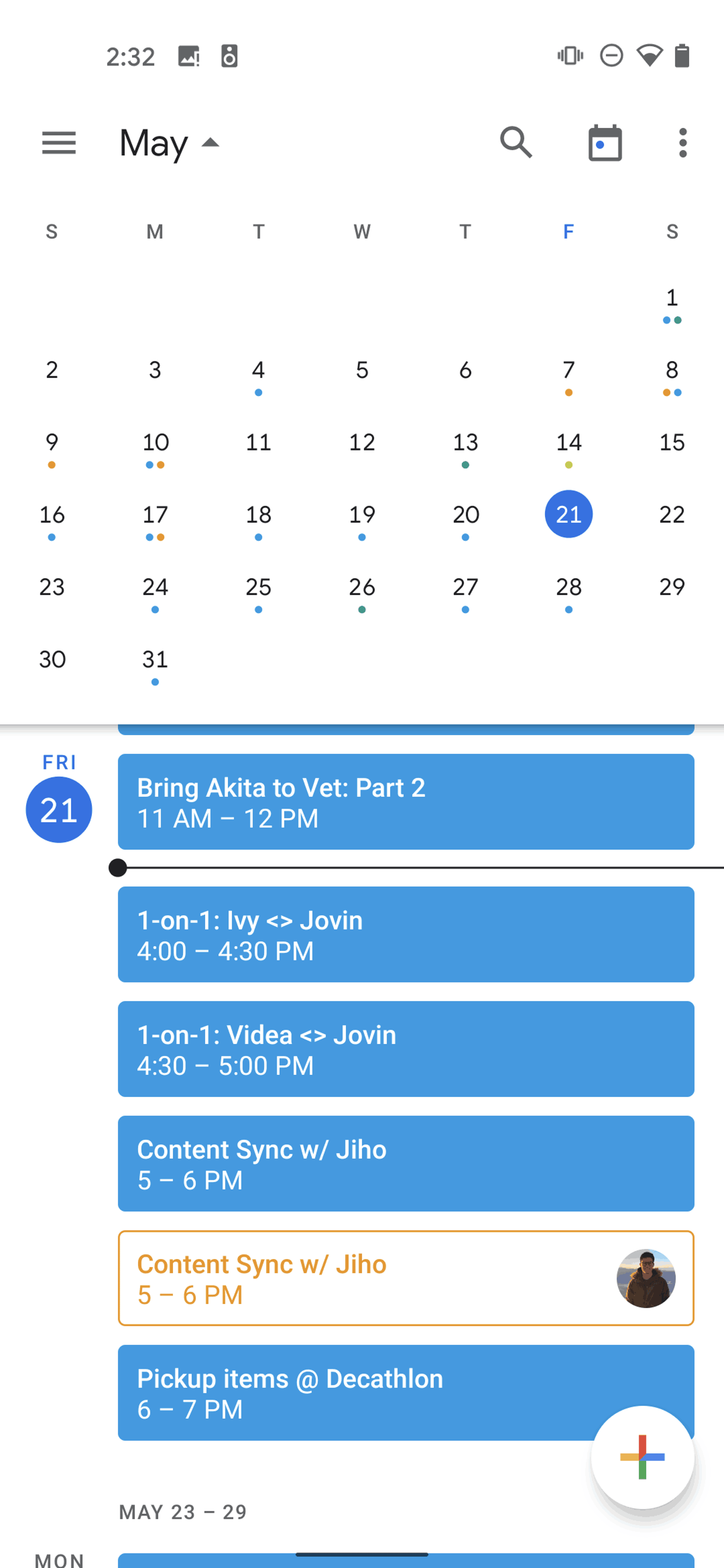 Google Calendar Android Productivity interface screenshot 5