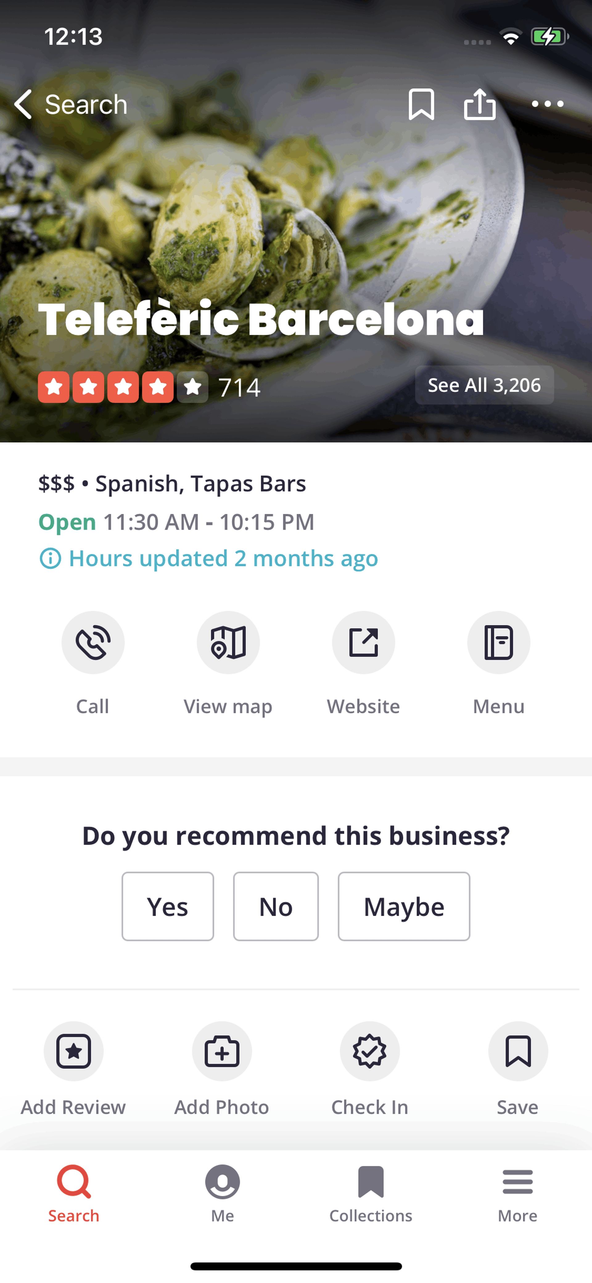 Yelp iOS Food & Drink interface screenshot 6