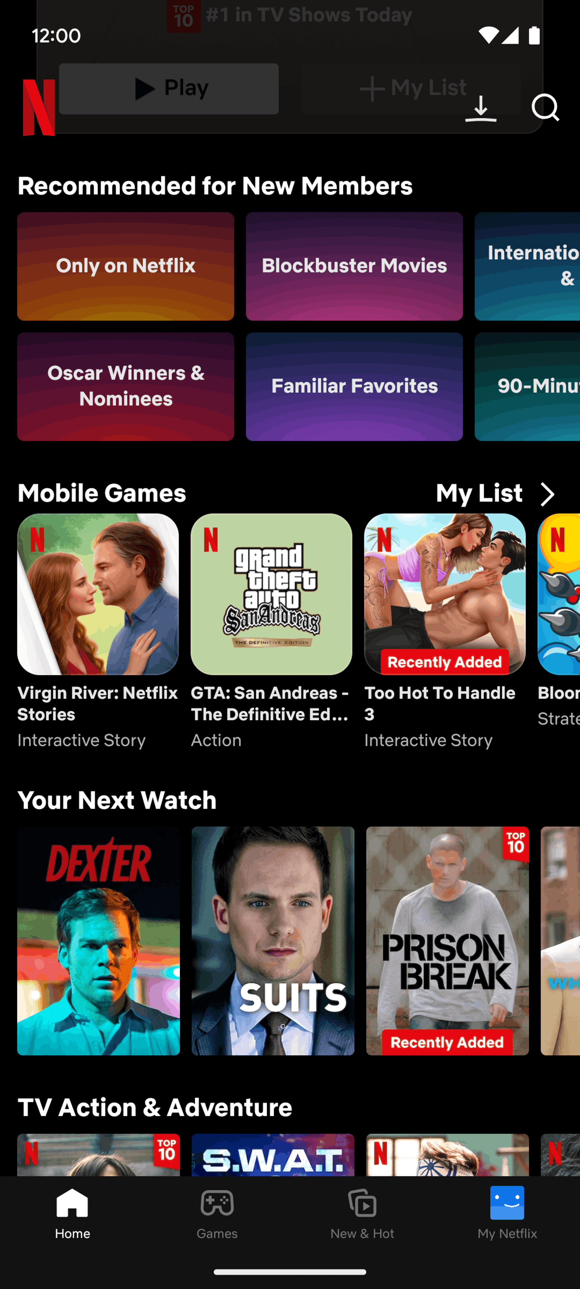 Netflix Android Entertainment interface screenshot 18
