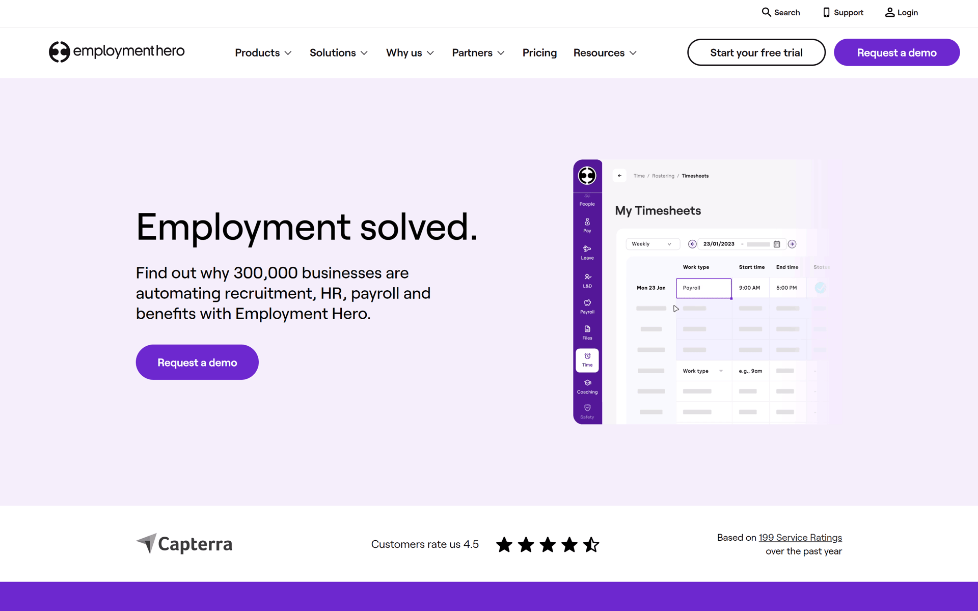 Employment Hero Web Business interface screenshot 5