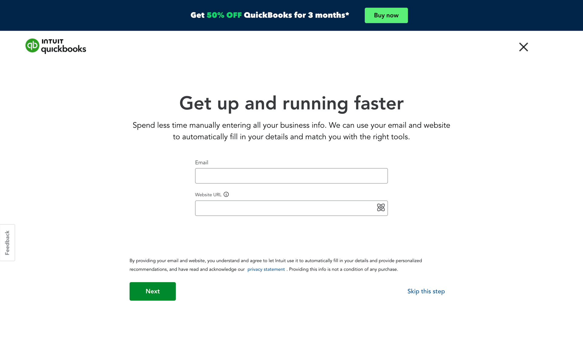 QuickBooks Web accounting interface screenshot 2