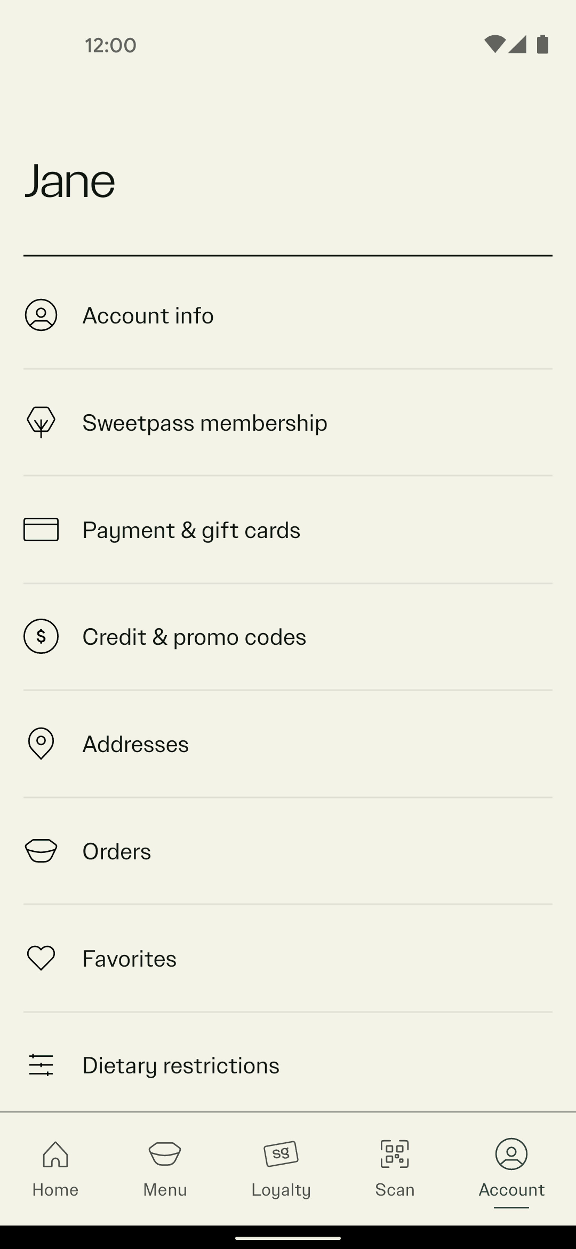 sweetgreen Android Food & Drink interface screenshot 10