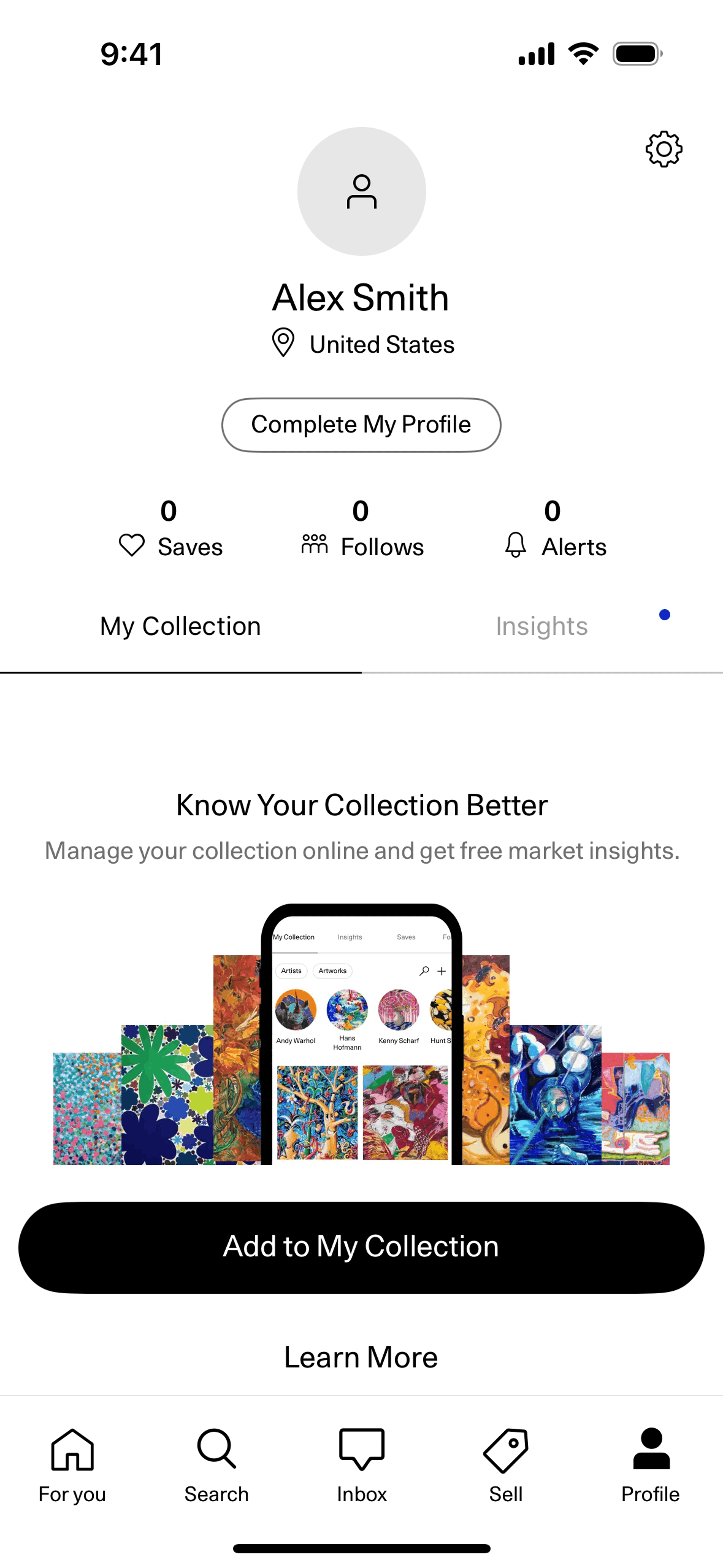 Artsy iOS Shopping interface screenshot 12