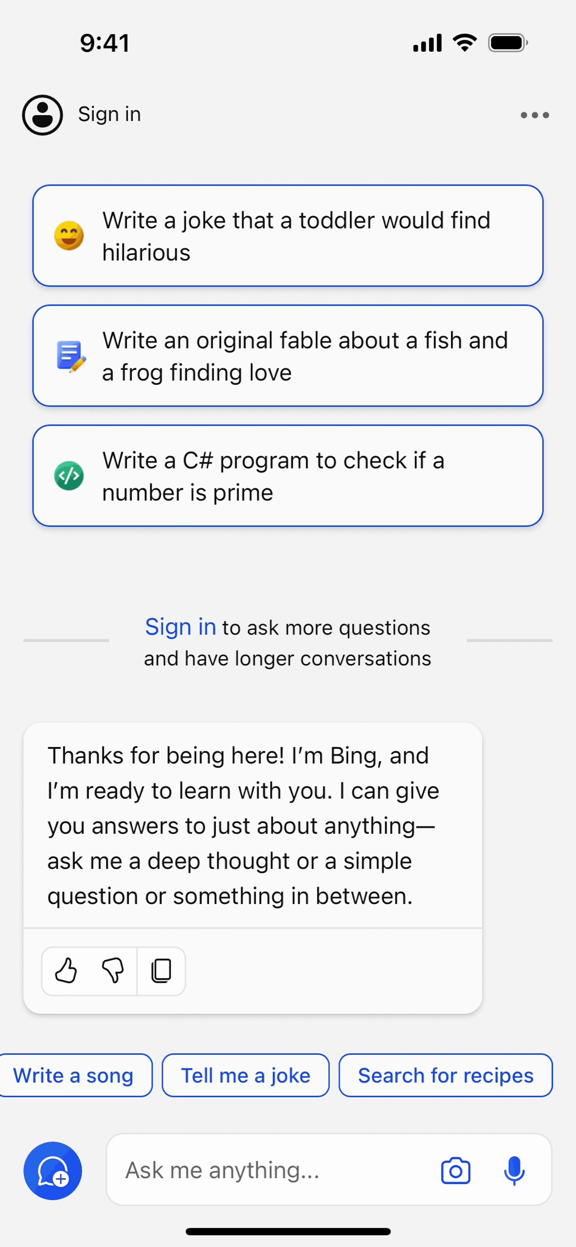 Microsoft Copilot iOS AI interface screenshot 7