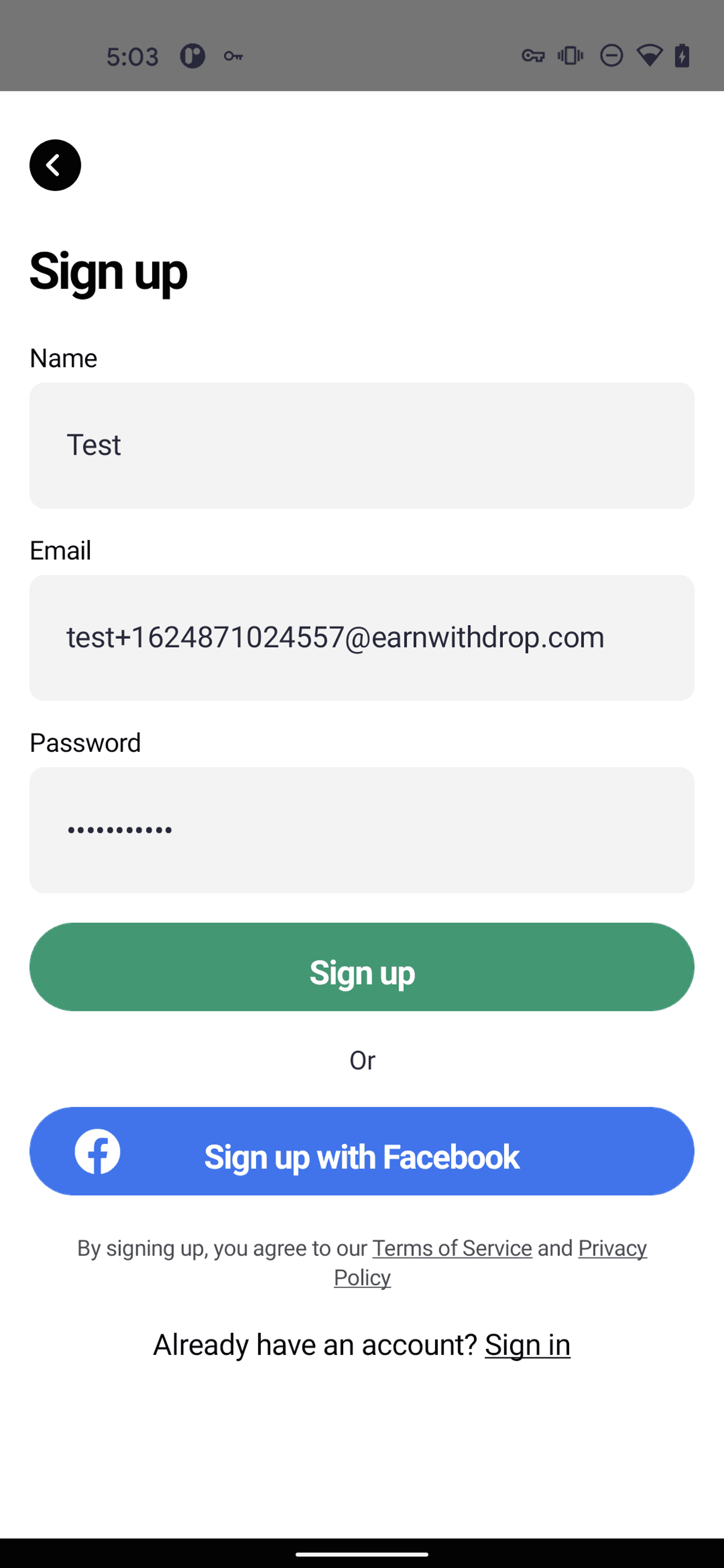 Drop Android Shopping interface screenshot 5