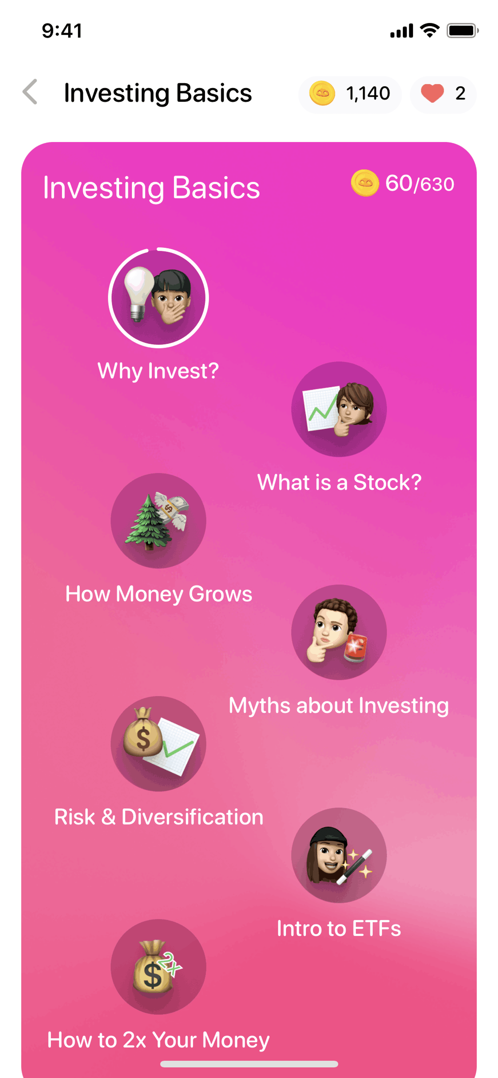 Bloom iOS Finance interface screenshot 6